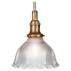 Antique Collection of Frosted Ruffled Prismatic Pendents - 7 Inch