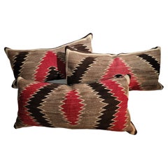 Collection of Geometric Navajo Weaving Bolster Pillows