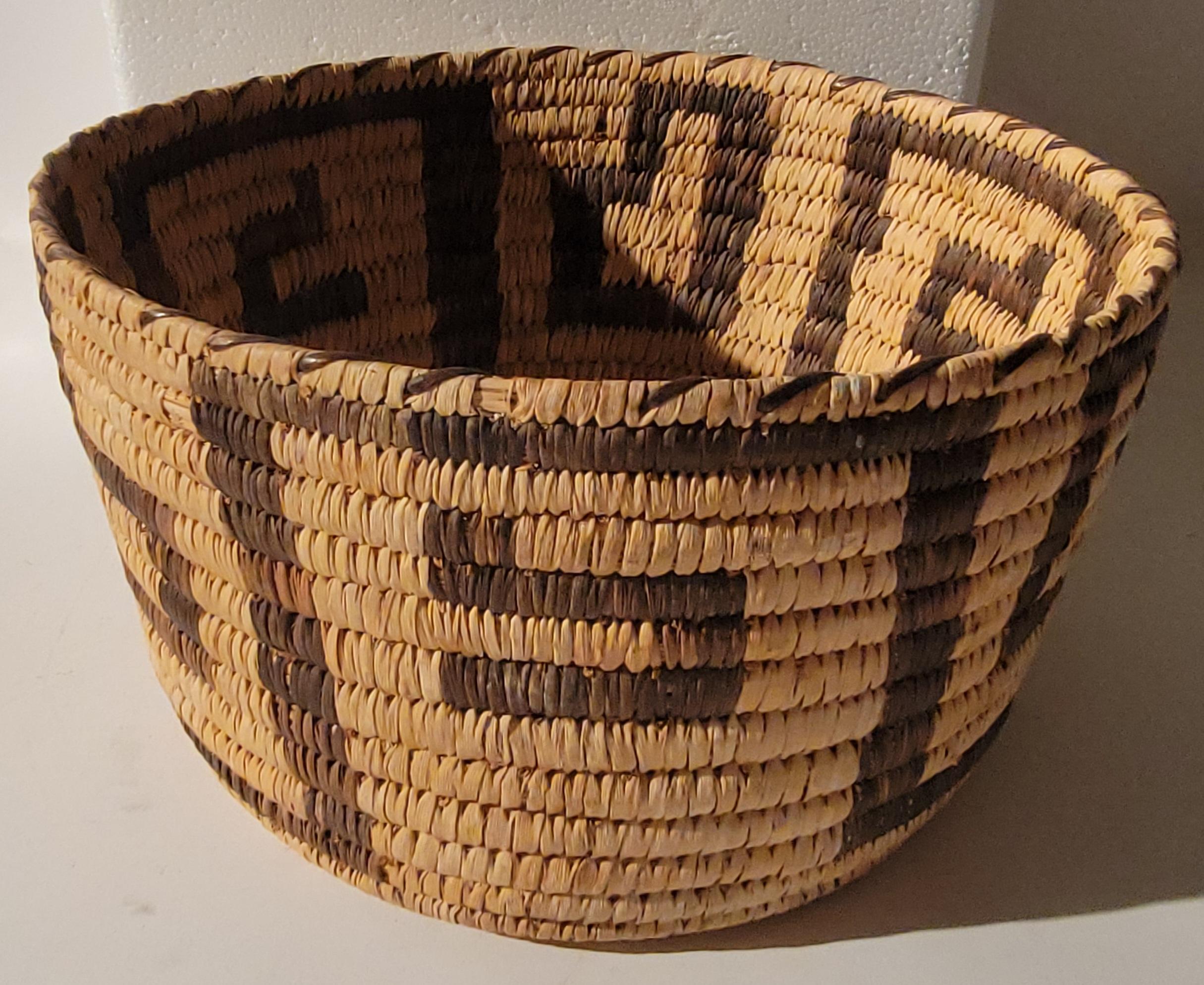 20th Century Collection of Geometric Pima Indian Baskets -4 For Sale