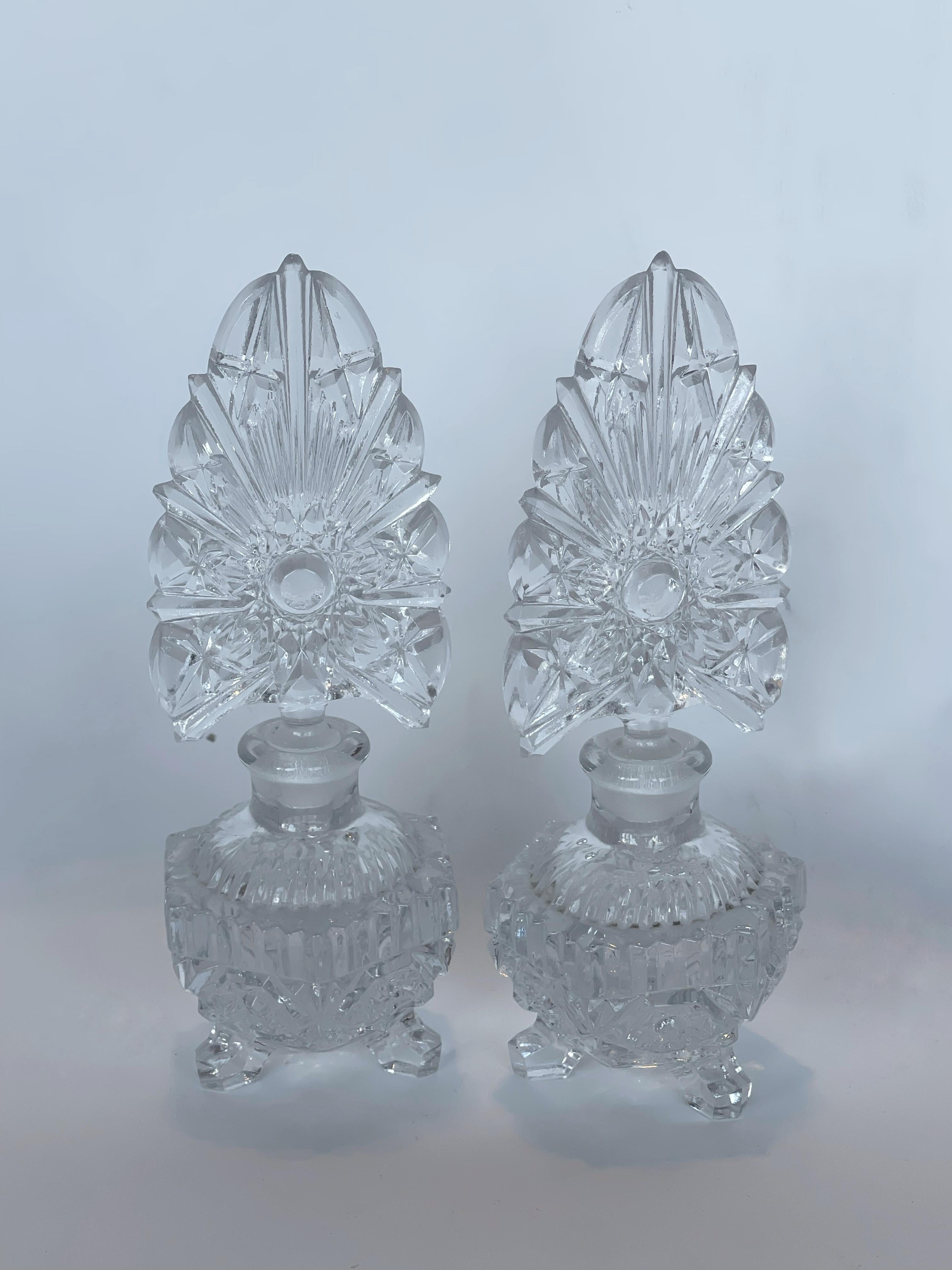 Italian Collection of Glass Perfume Bottles For Sale
