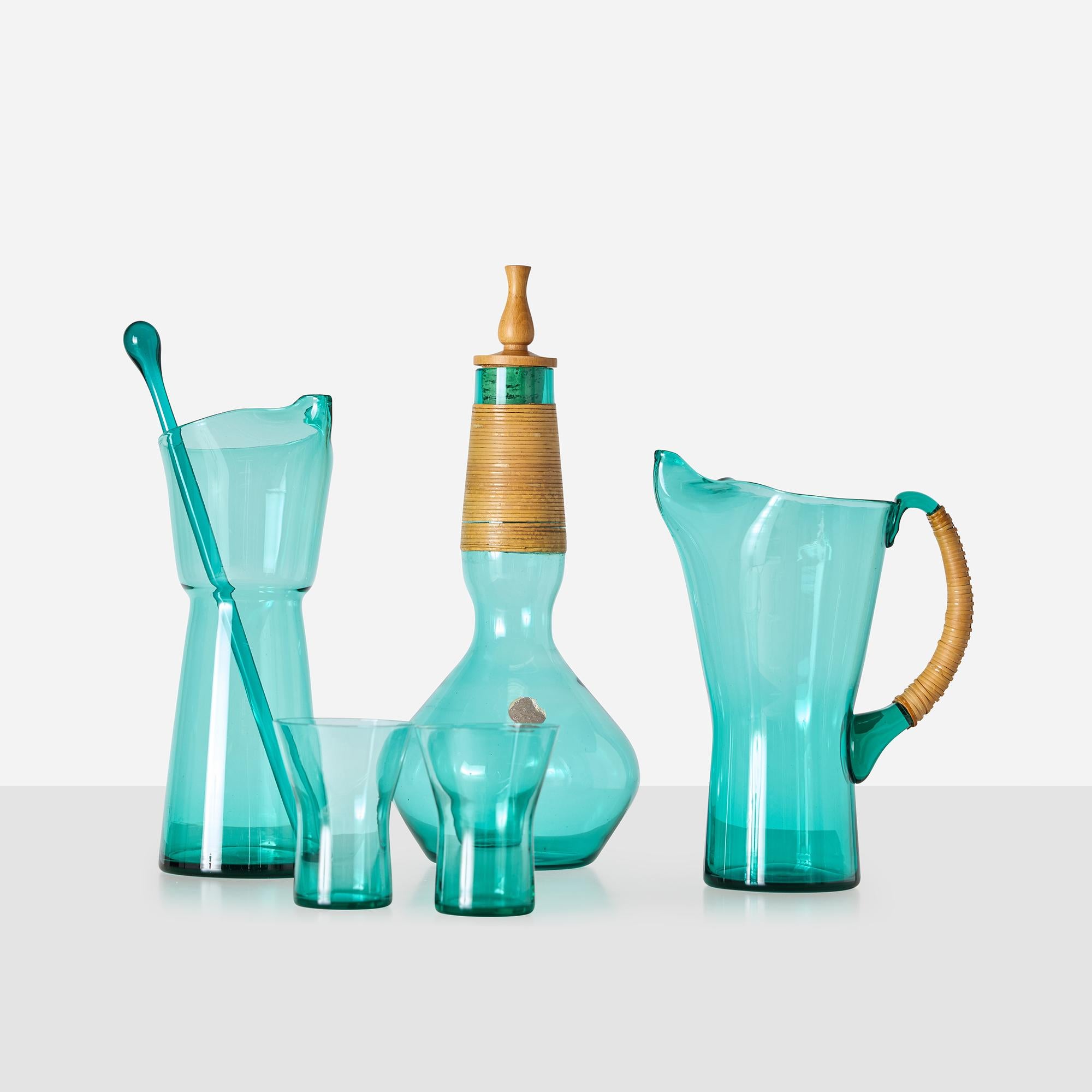 Modern Collection of Glassware by Jacob Bang for Kastrup Glassworks For Sale