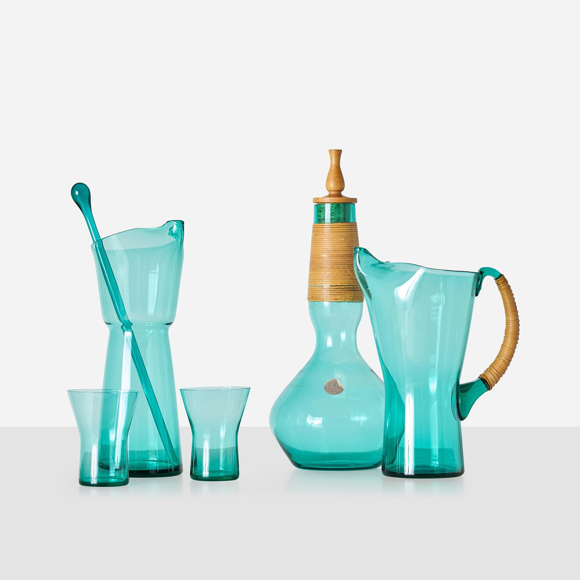 Danish Collection of Glassware by Jacob Bang for Kastrup Glassworks For Sale