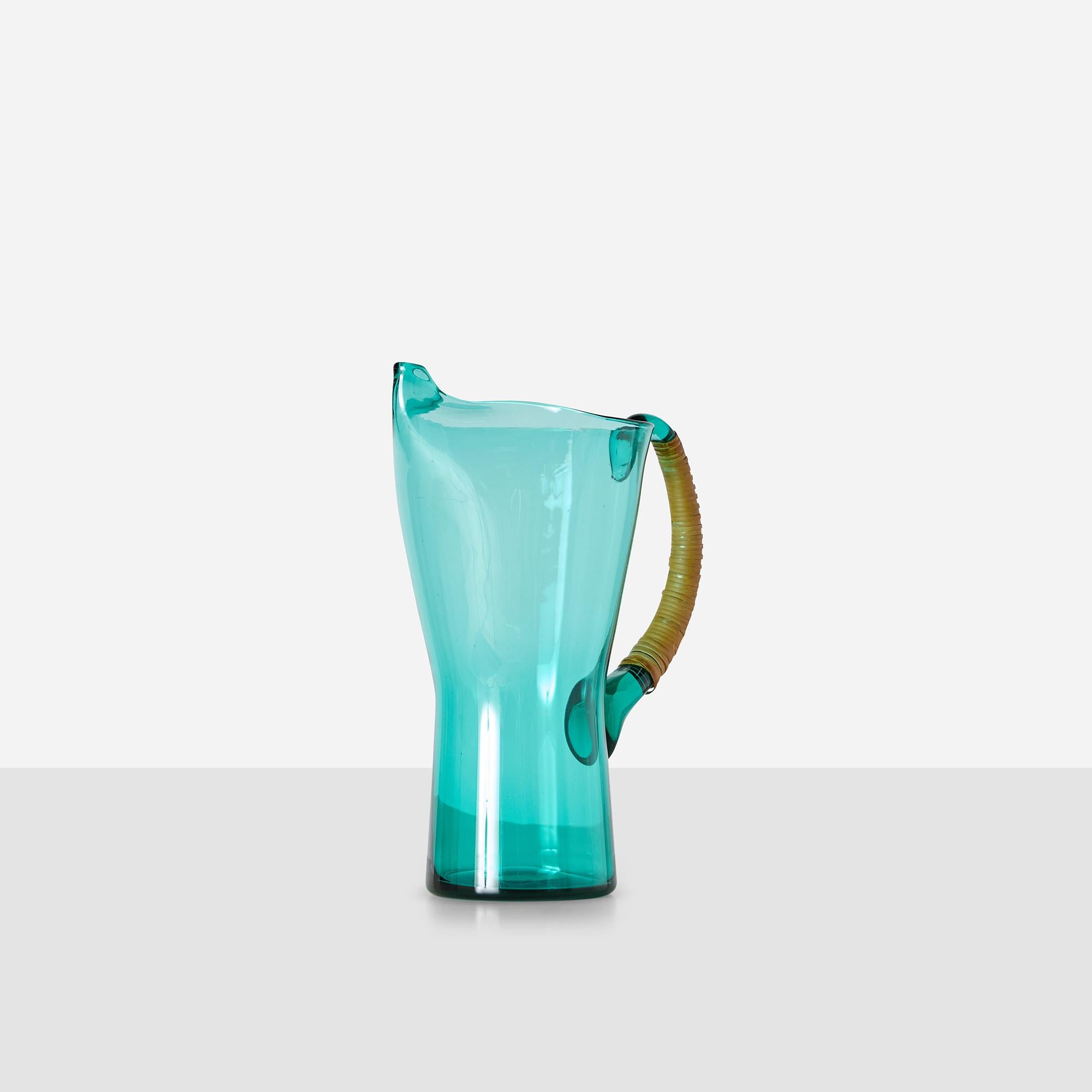 Rattan Collection of Glassware by Jacob Bang for Kastrup Glassworks For Sale