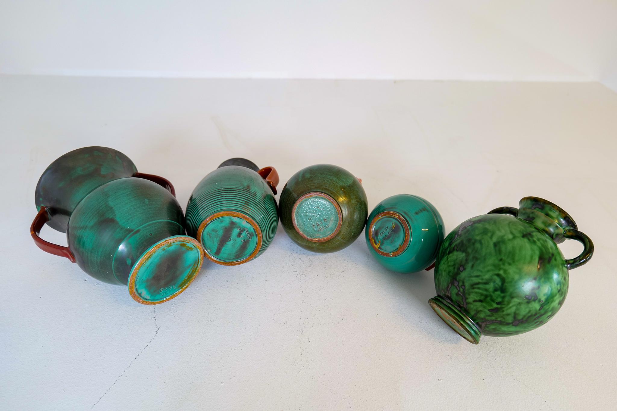 Collection of Green Art Deco Pieces Made in Sweden, 1930s-1940s For Sale 14