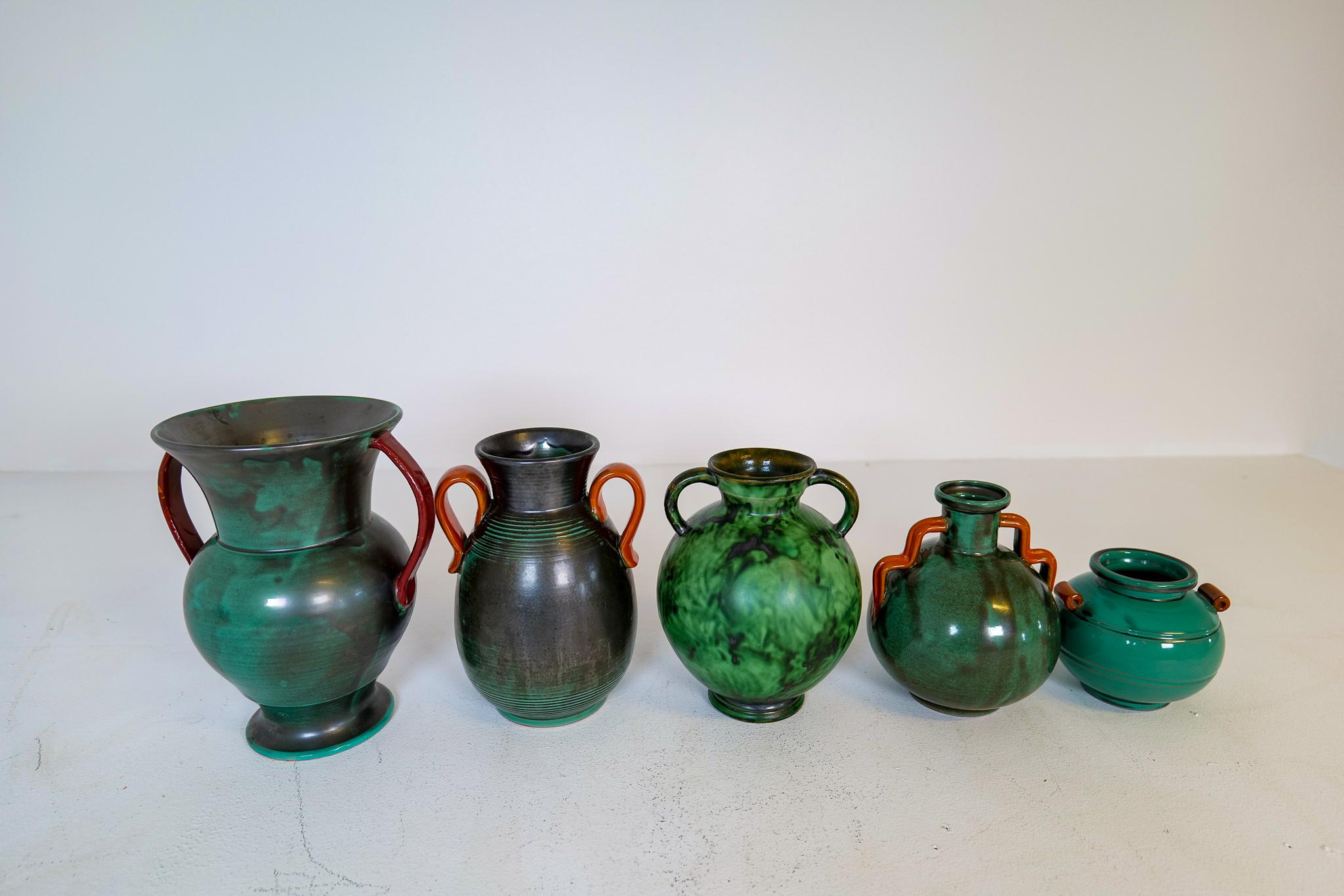 Collection of Green Art Deco Pieces Made in Sweden, 1930s-1940s For Sale 2