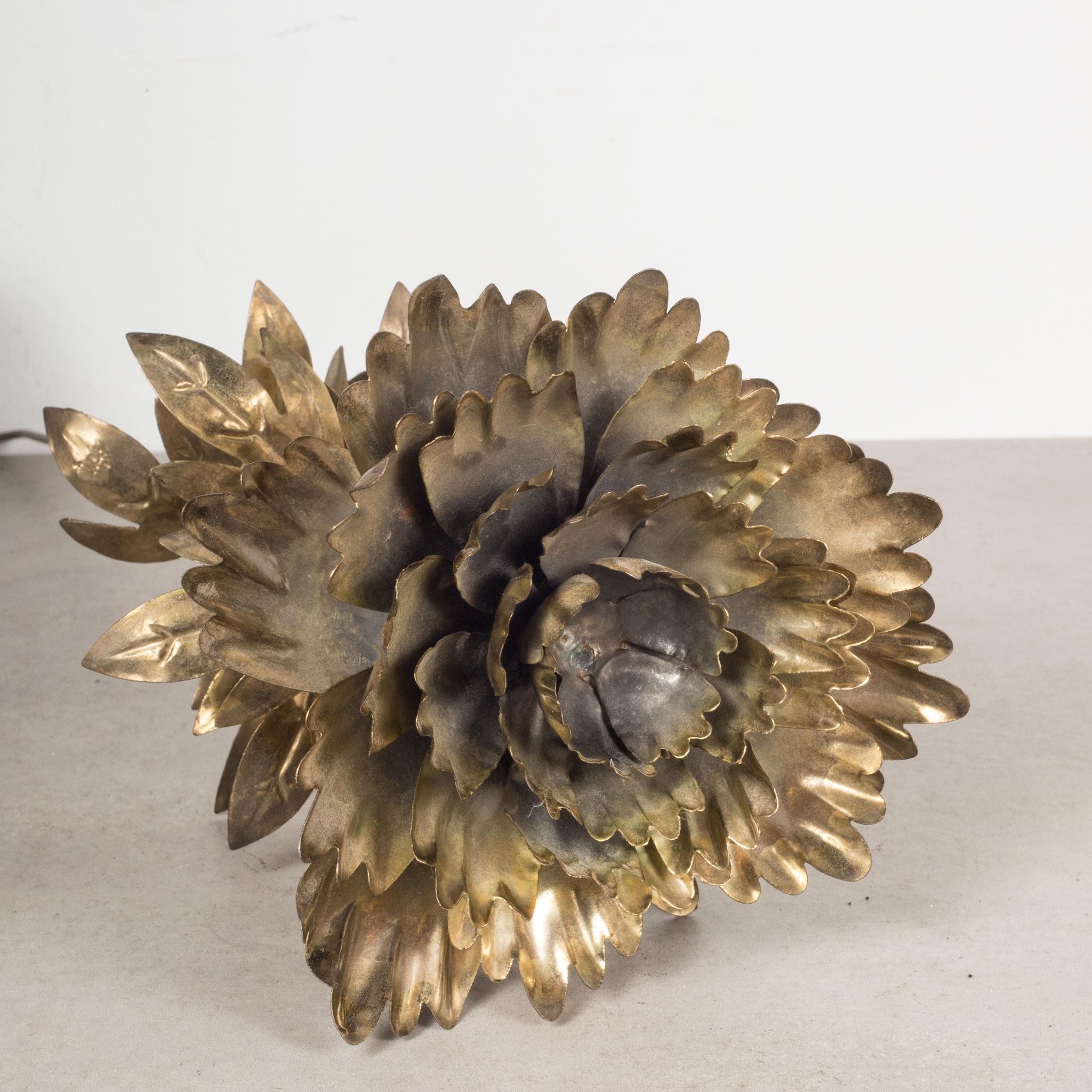 Collection of Hand Cut Metal Flower Sculpture In Good Condition In San Francisco, CA