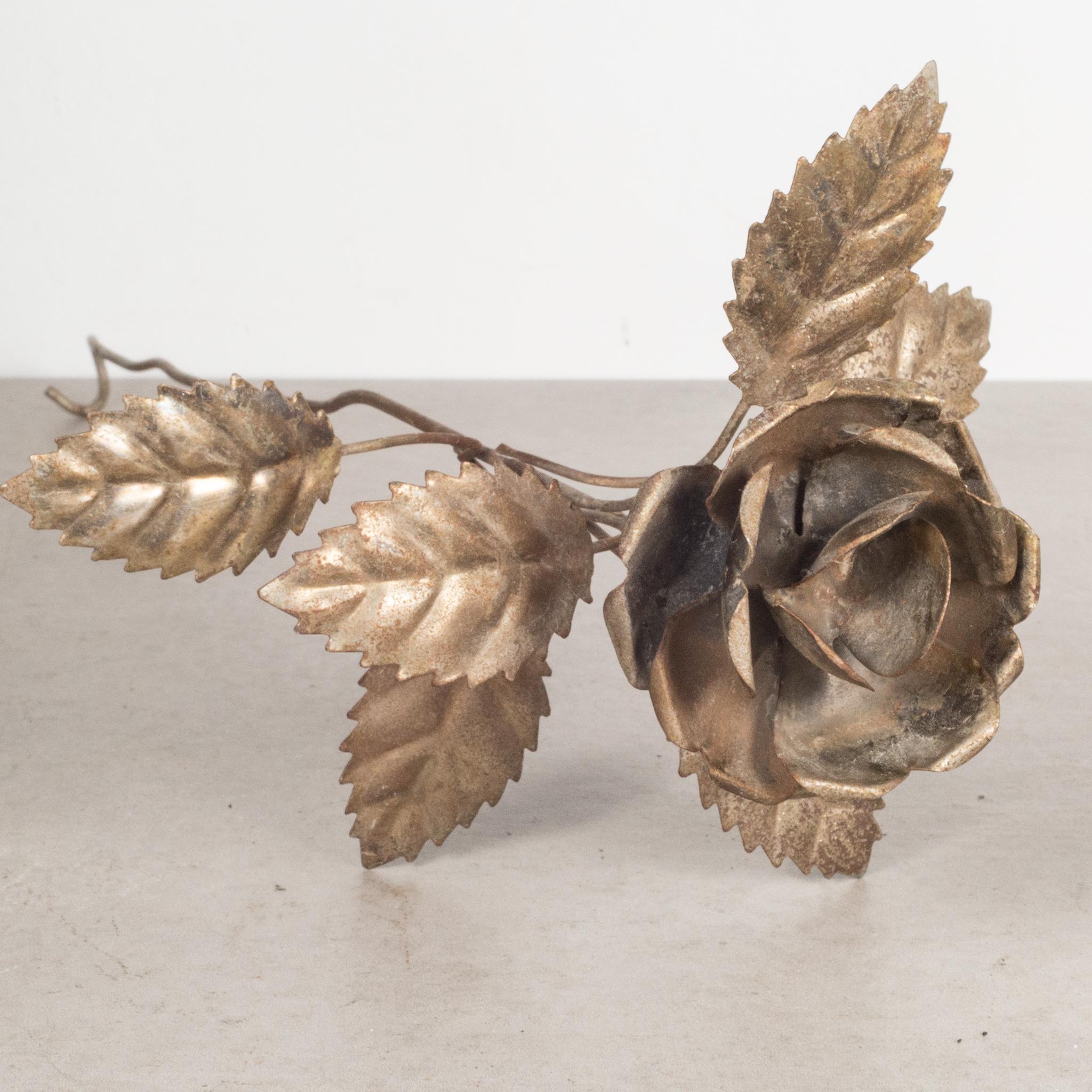 Late 20th Century Collection of Hand Cut Metal Flower Sculpture