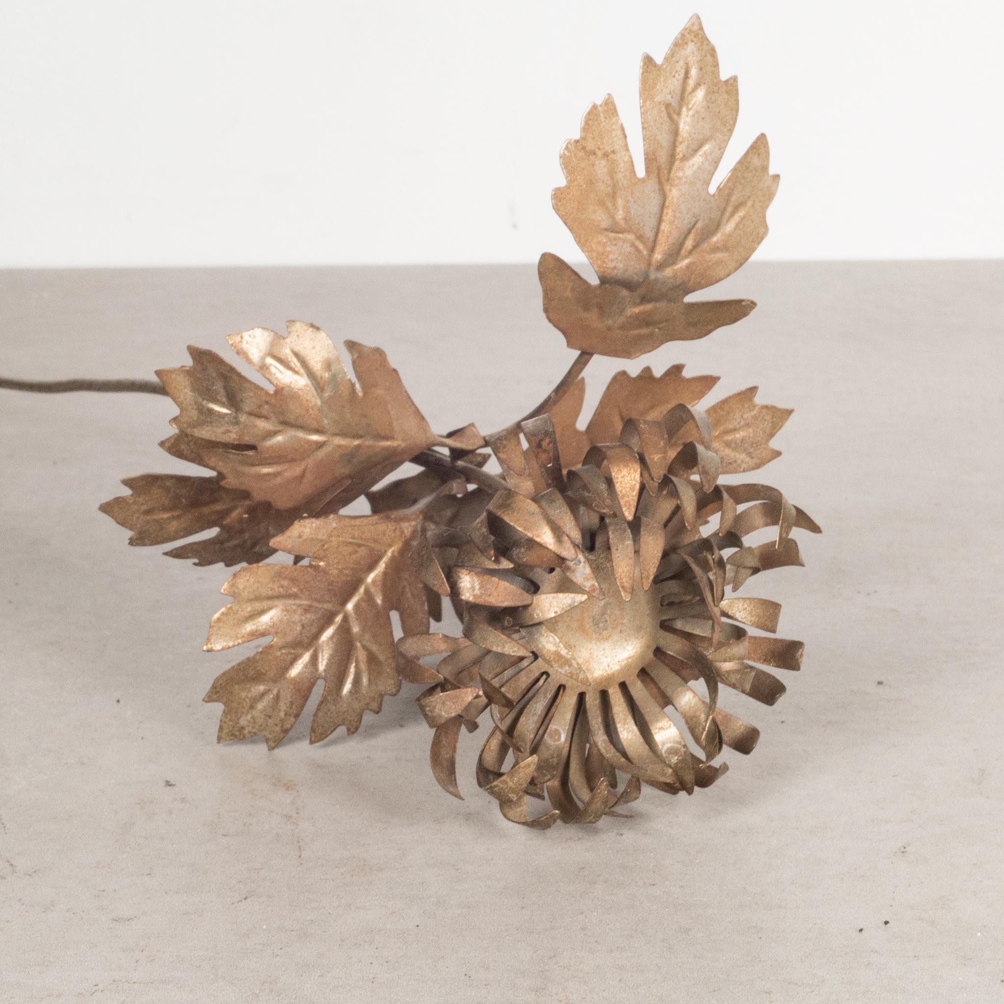Brass Collection of Hand Cut Metal Flower Sculpture