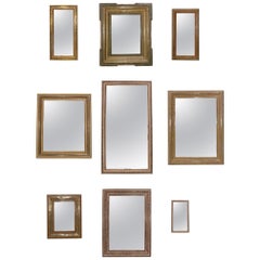 Collection de neuf miroirs marocains incrustés à la main