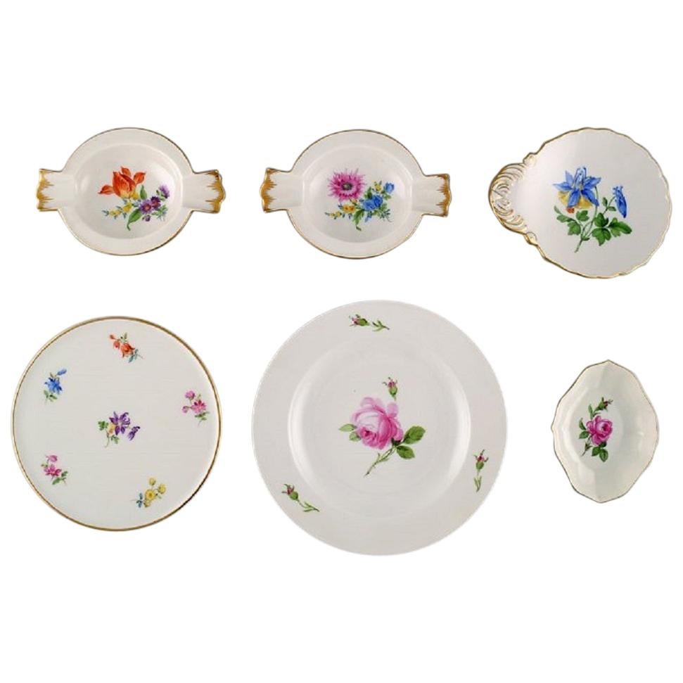 Collection of Hand Painted Meissen Porcelain, Early 20th Century