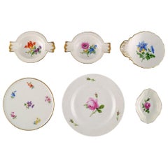 meissen hand painted porcelain Antique Collection of Hand Painted Meissen Porcelain, Early 20th Century