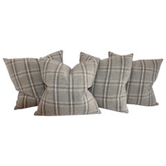 Vintage Collection of Handwoven Plaid Pillows 4