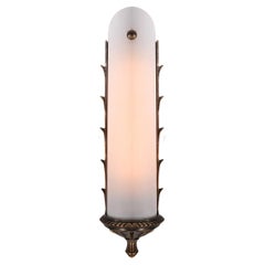 Heavy Cast and Frosted Glass Murray Hill Sconce