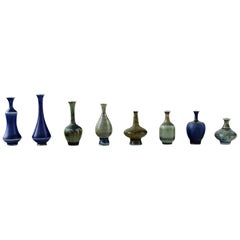 Collection of Höganäs, Sweden and Others Miniature Vases, a Total of 8
