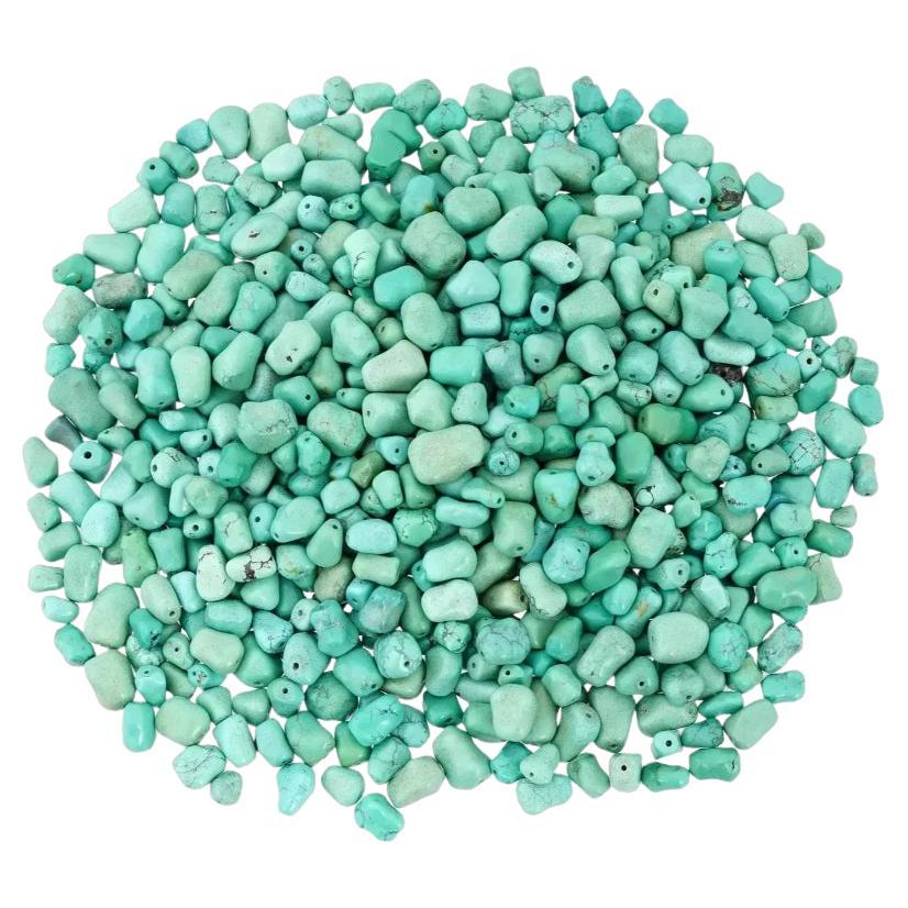 Collection Of Huge Drilled Green Turquoise Beads