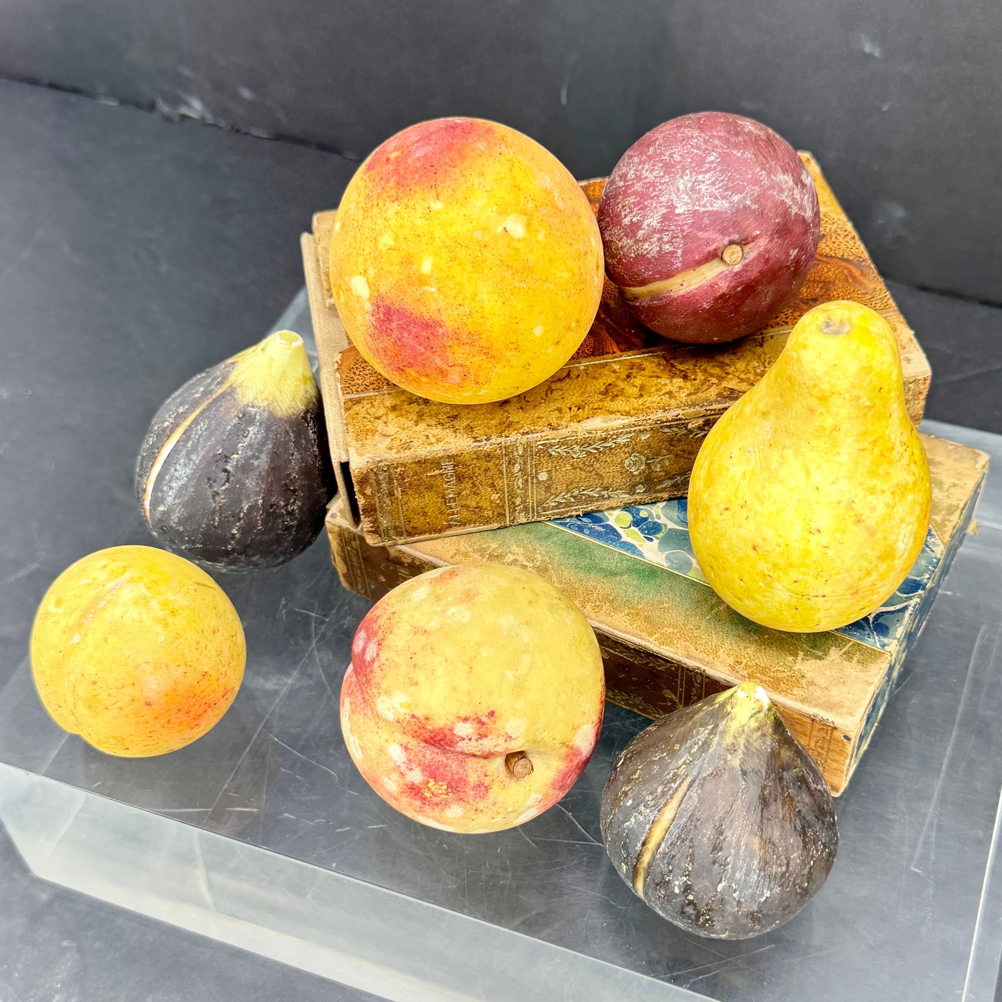 Collection of Italian Alabaster Marble Fruit Compote For Sale 7