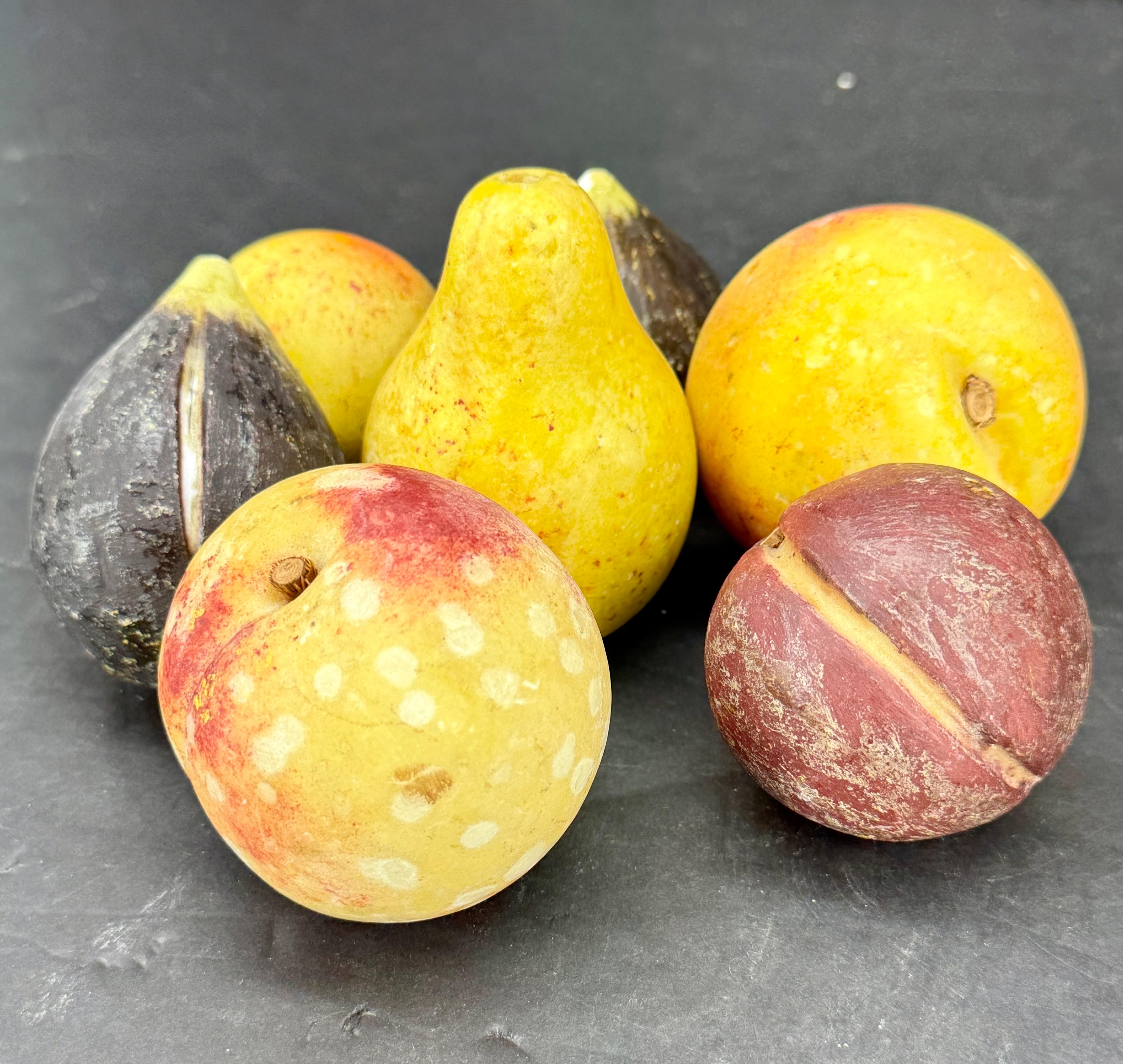 Mid-Century Modern Collection of Italian Alabaster Marble Fruit Compote For Sale