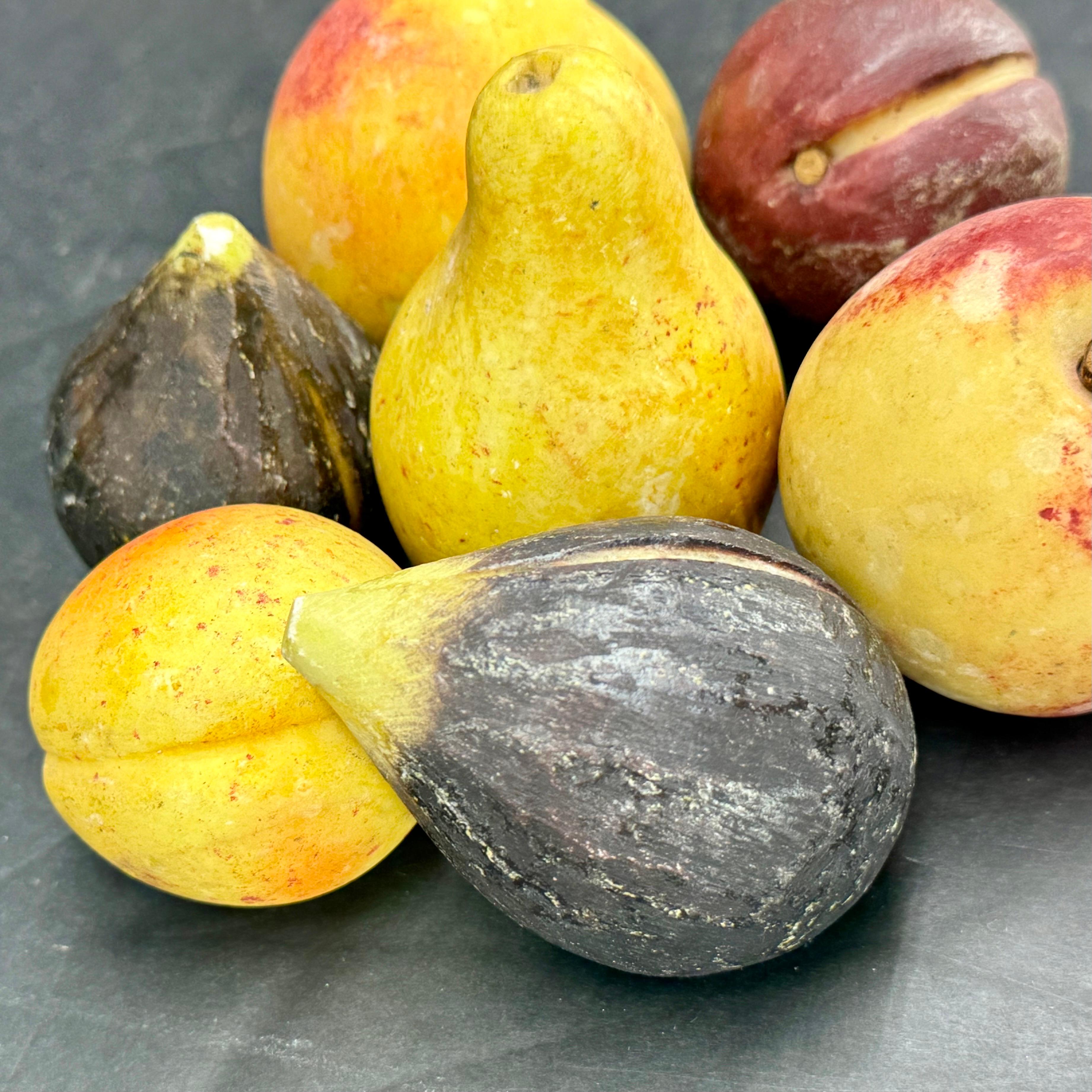 Hand-Crafted Collection of Italian Alabaster Marble Fruit Compote For Sale