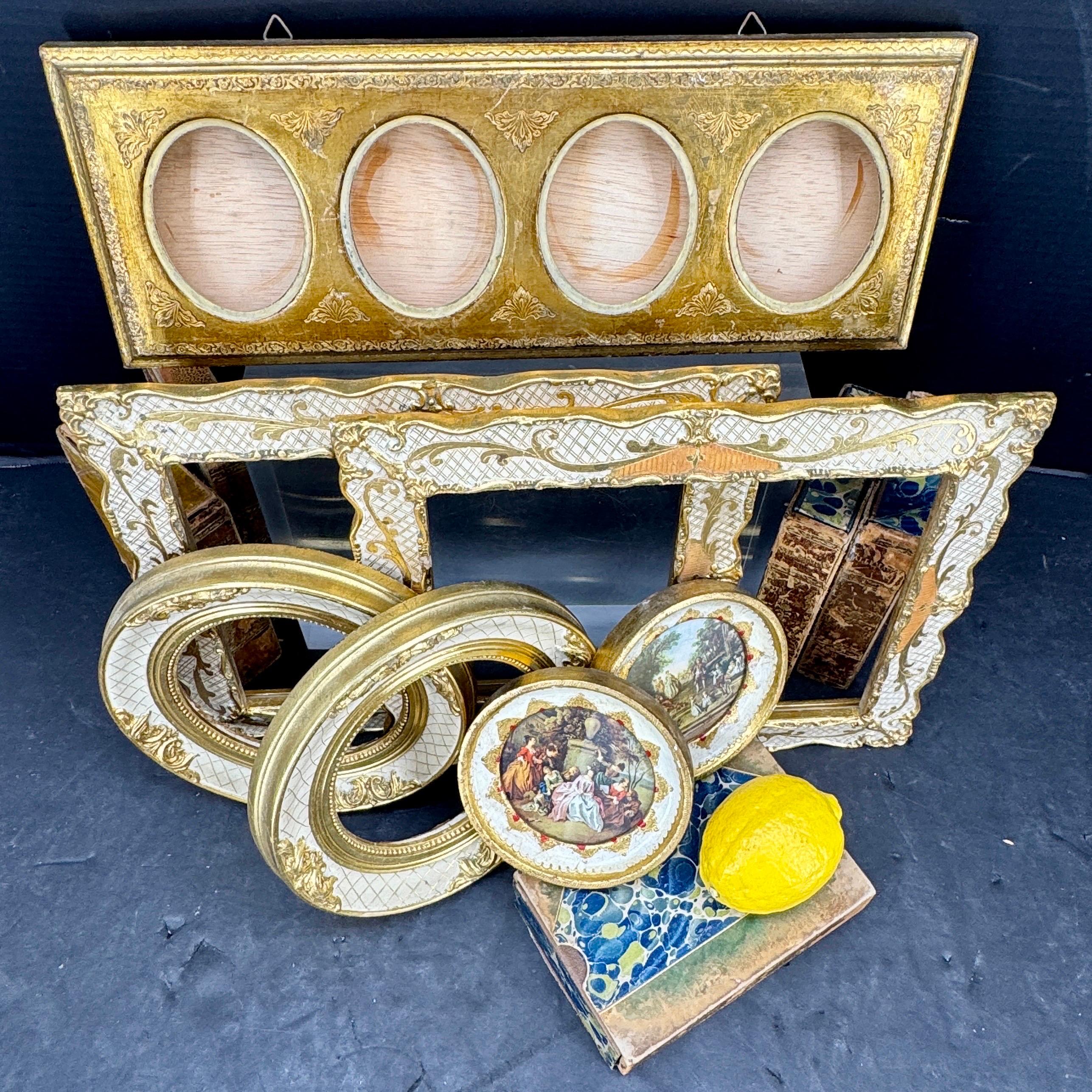 Collectional di cornici d'arte italiane dorate Florentine degli anni '50 circa in vendita 6