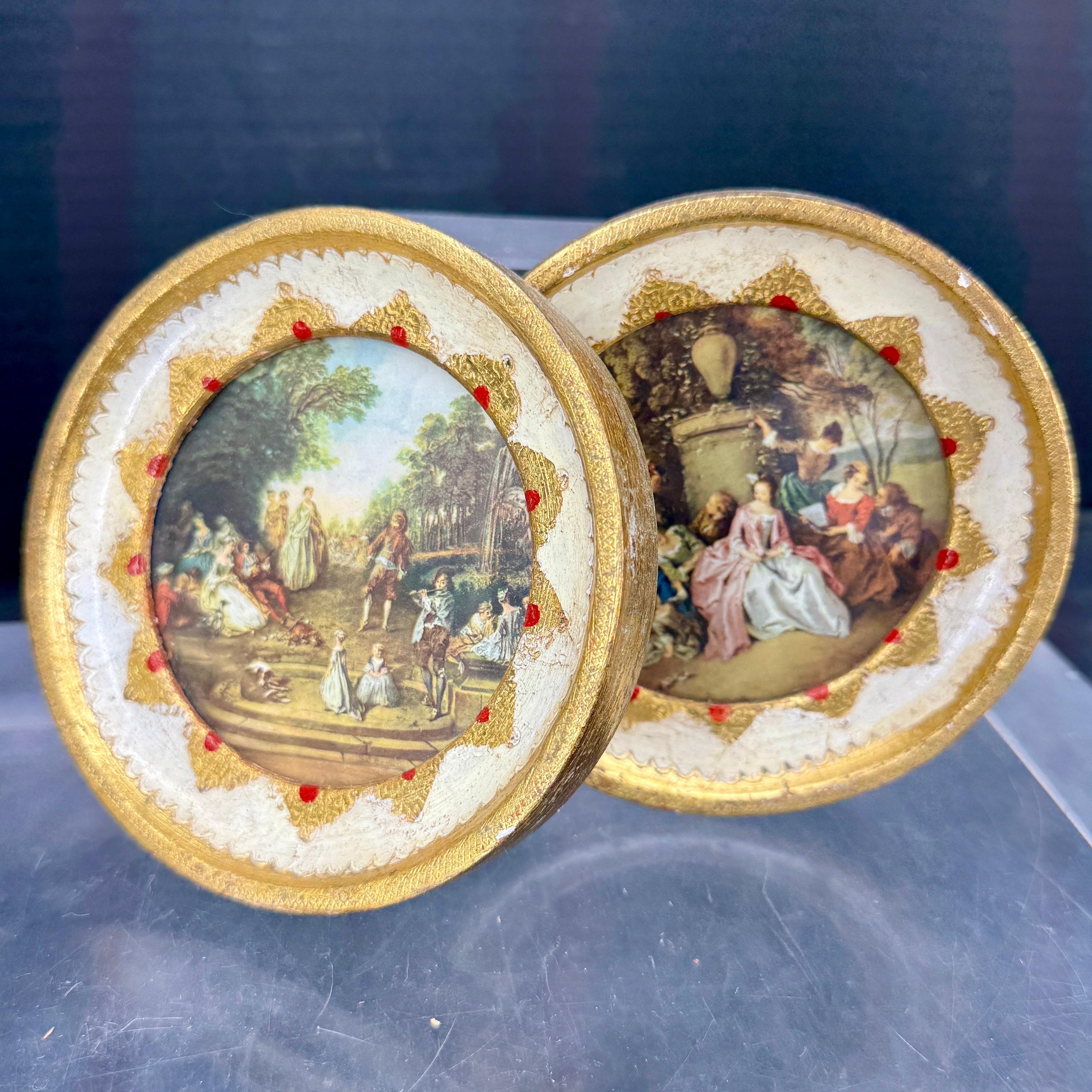 Italiano Collectional di cornici d'arte italiane dorate Florentine degli anni '50 circa in vendita
