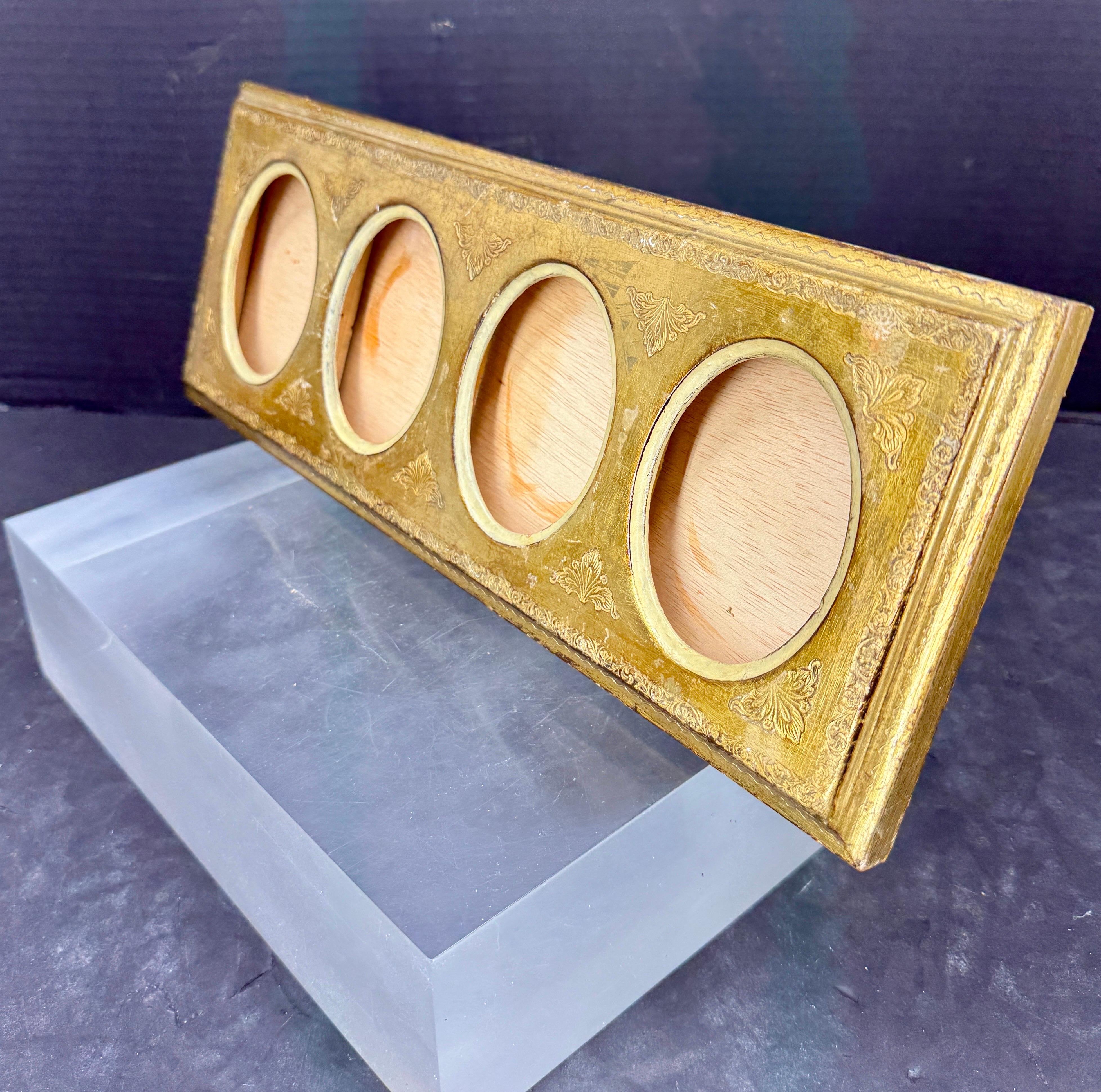 Legno dorato Collectional di cornici d'arte italiane dorate Florentine degli anni '50 circa in vendita