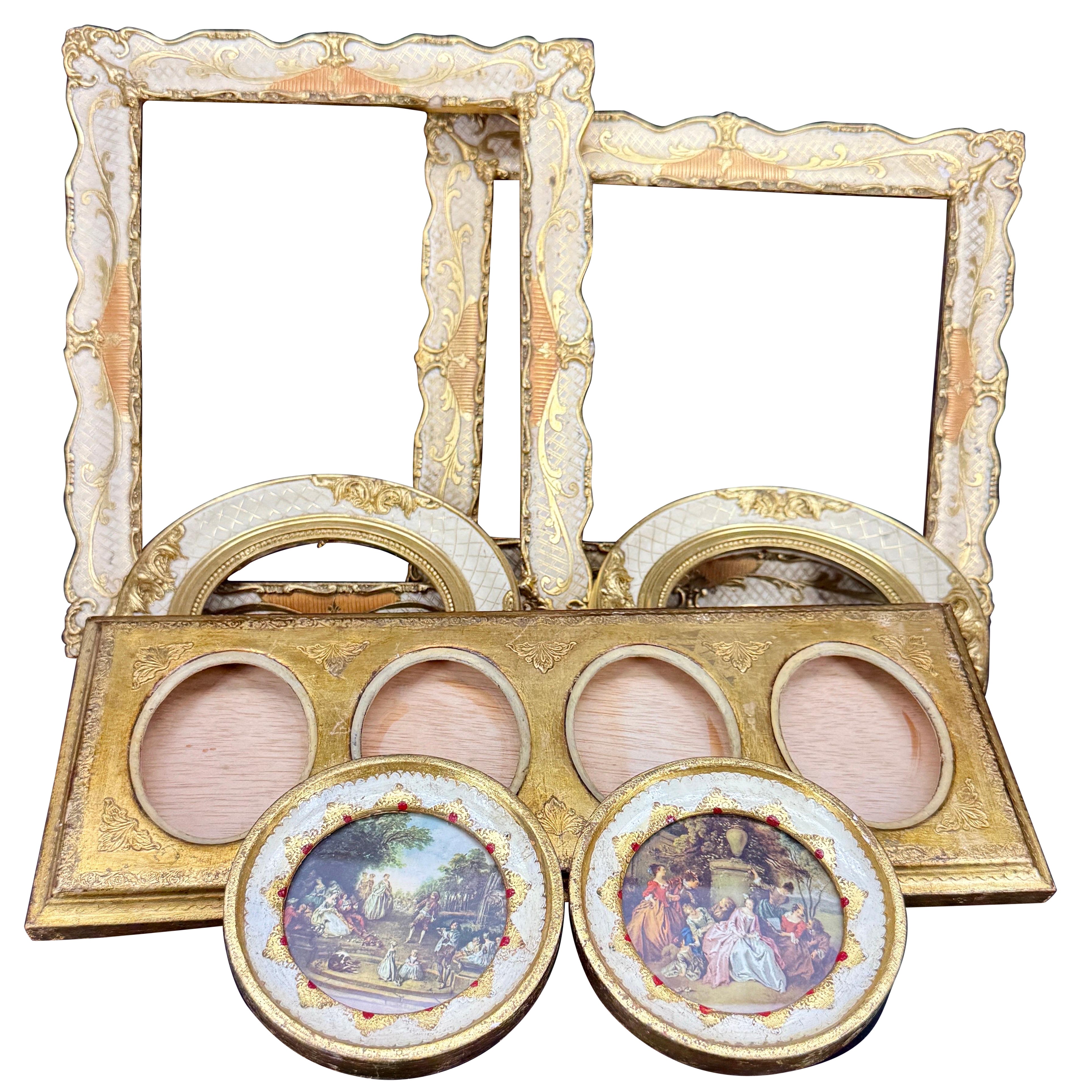 The Collective of Italian Florentine Gilt Art Frames Circa 1950's