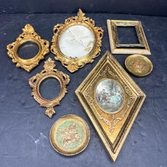 The Collective of Italian Florentine Gilt Trays and Art Frames Circa 1950's