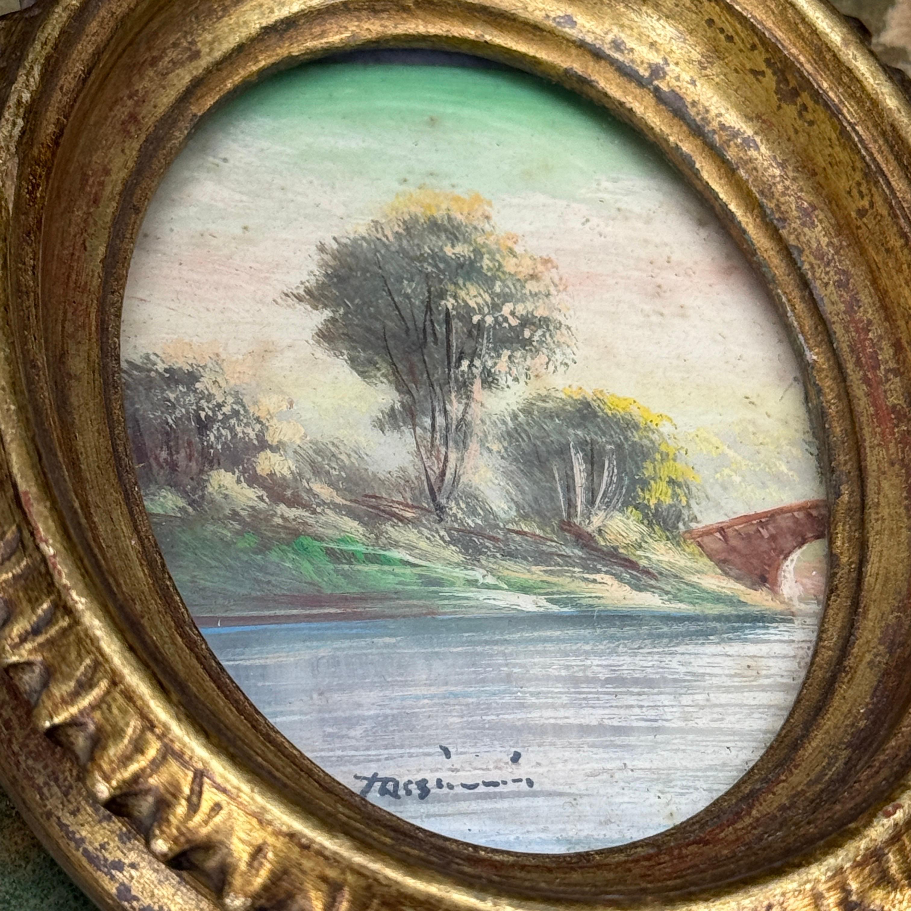 Collection of Italian Florentine Gilt Wood Art Frames Circa 1950's in vendita 1