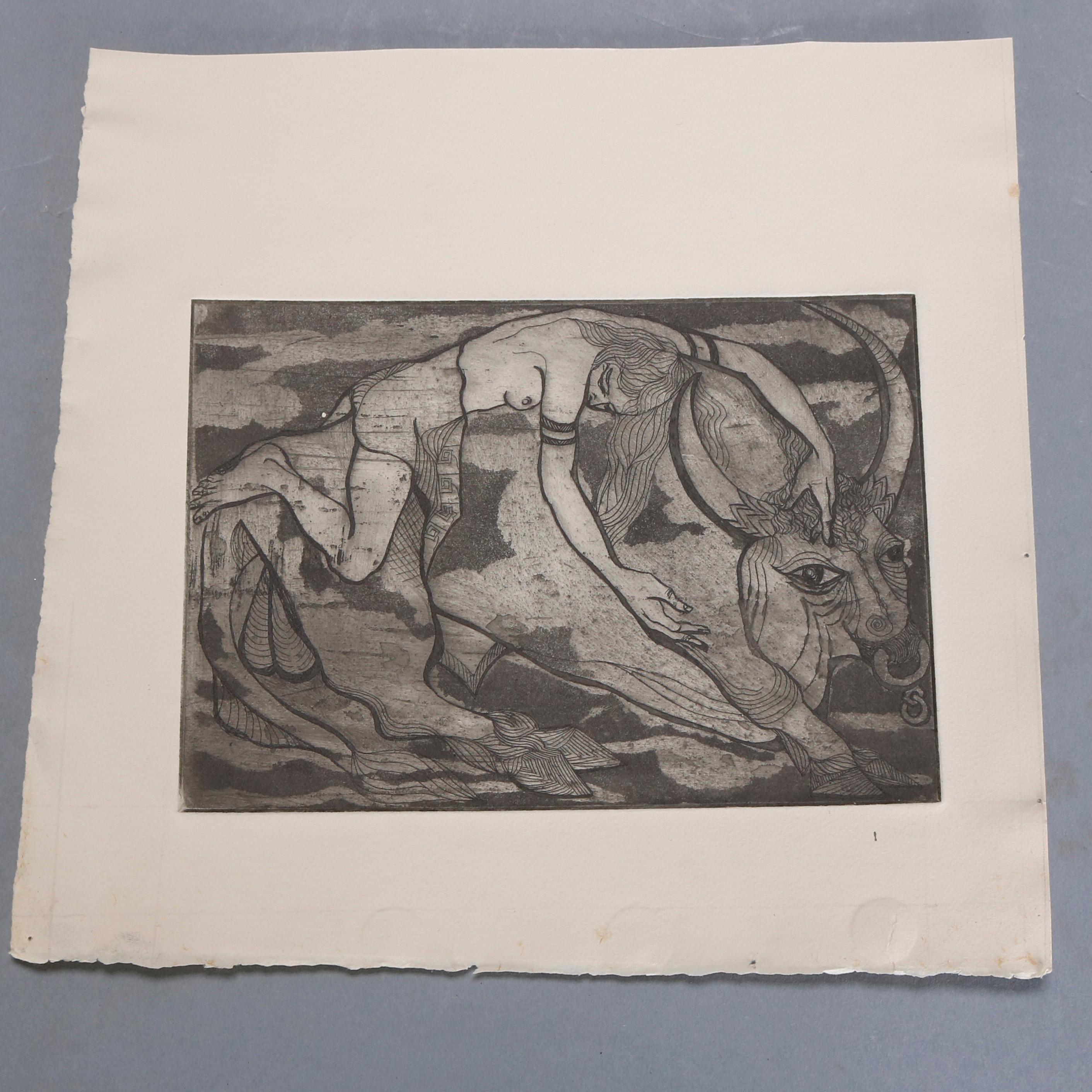 A collection of 4 James Joseph Kearns Expressionist lithographs depict figures in various settings, circa 1954


Measures: 1: 11.5