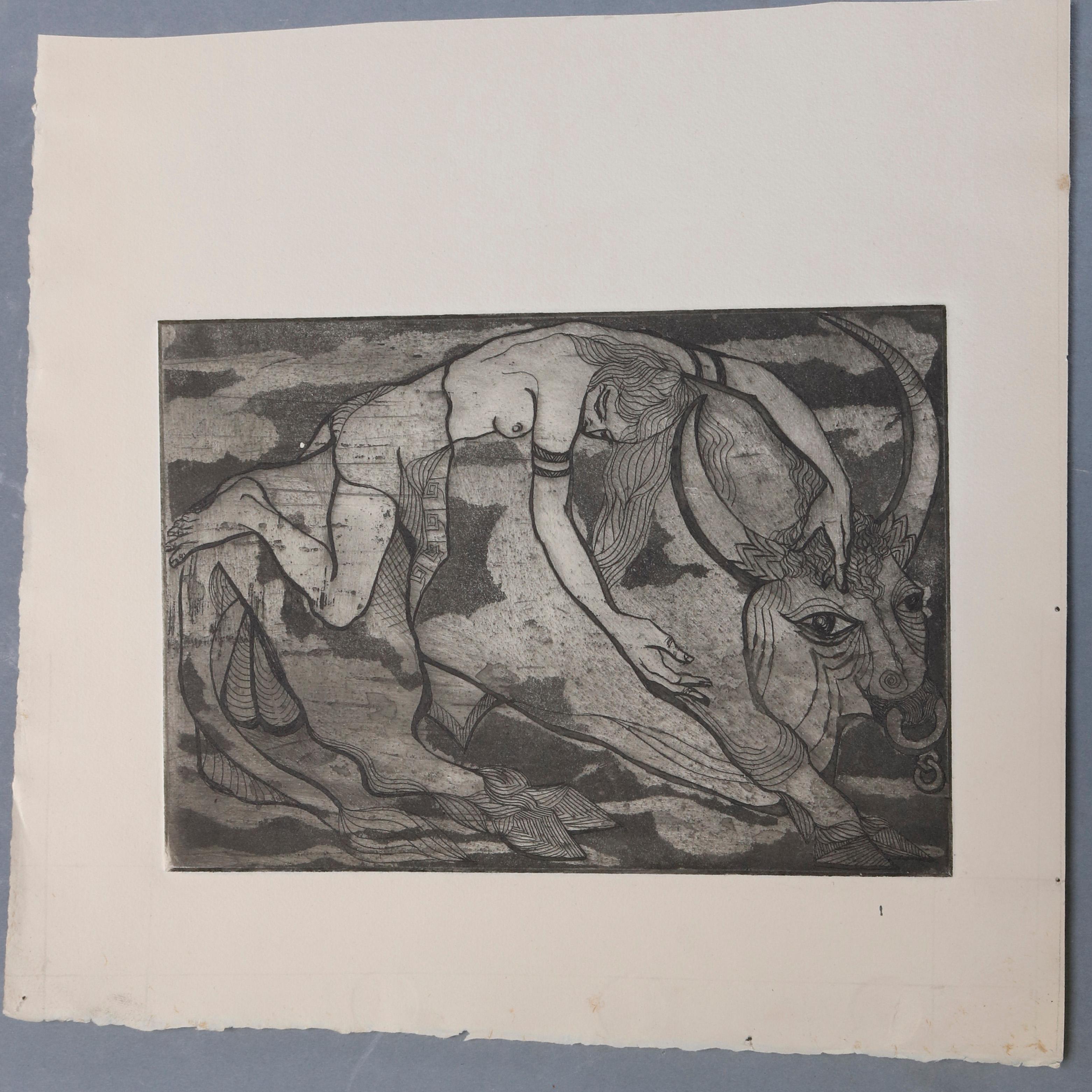 Collection of James Joseph Kearns Expressionist Lithographs with Figures In Good Condition In Big Flats, NY