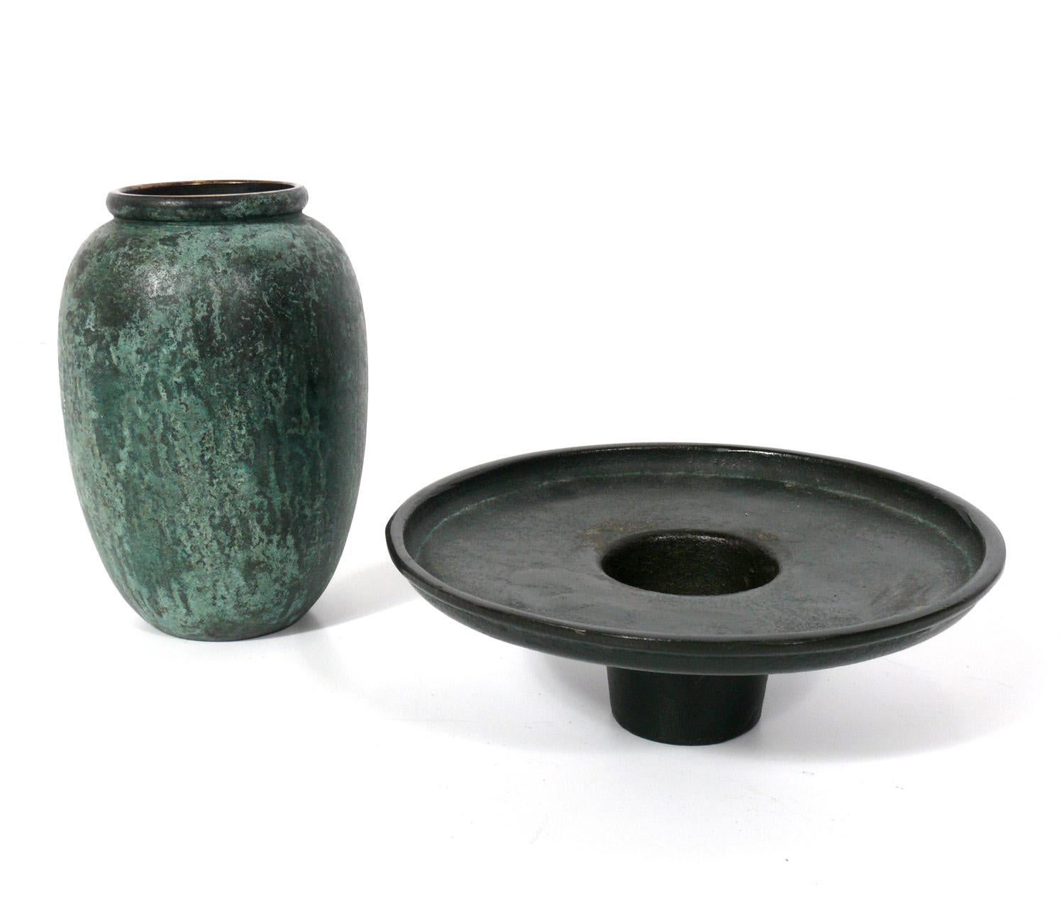 Japonisme Collection of Japanese Bronze Vases For Sale