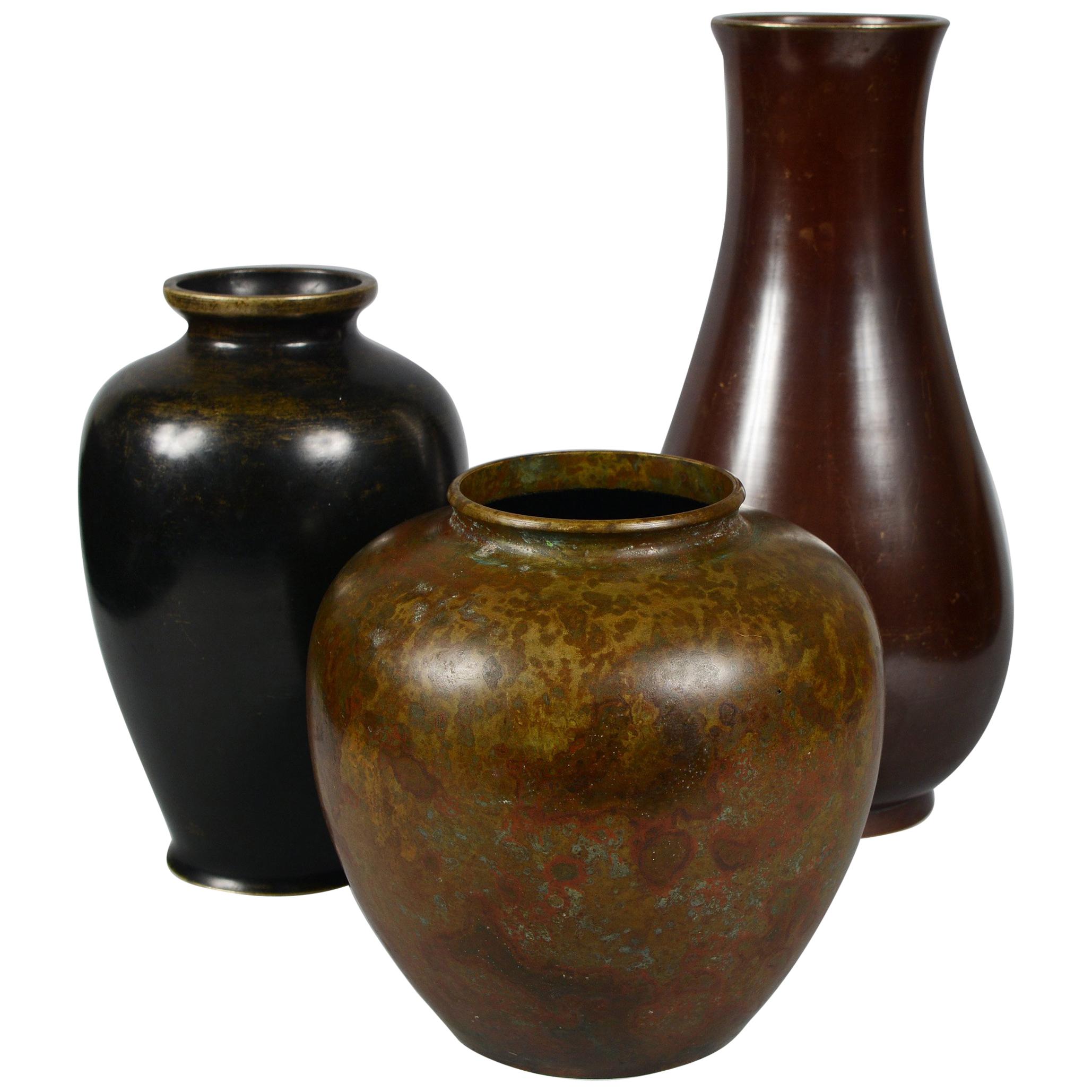 Collection of Japanese Bronze Vases