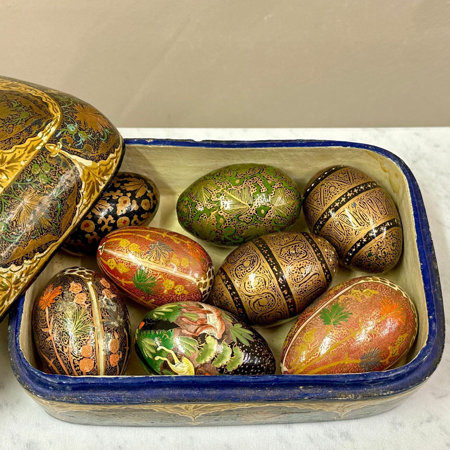Indian Collection of Kashmiri Boxes & Objects For Sale