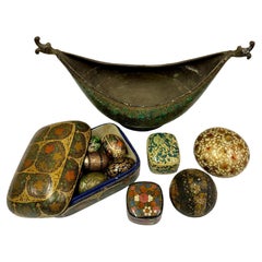 Collection of Kashmiri Boxes & Objects