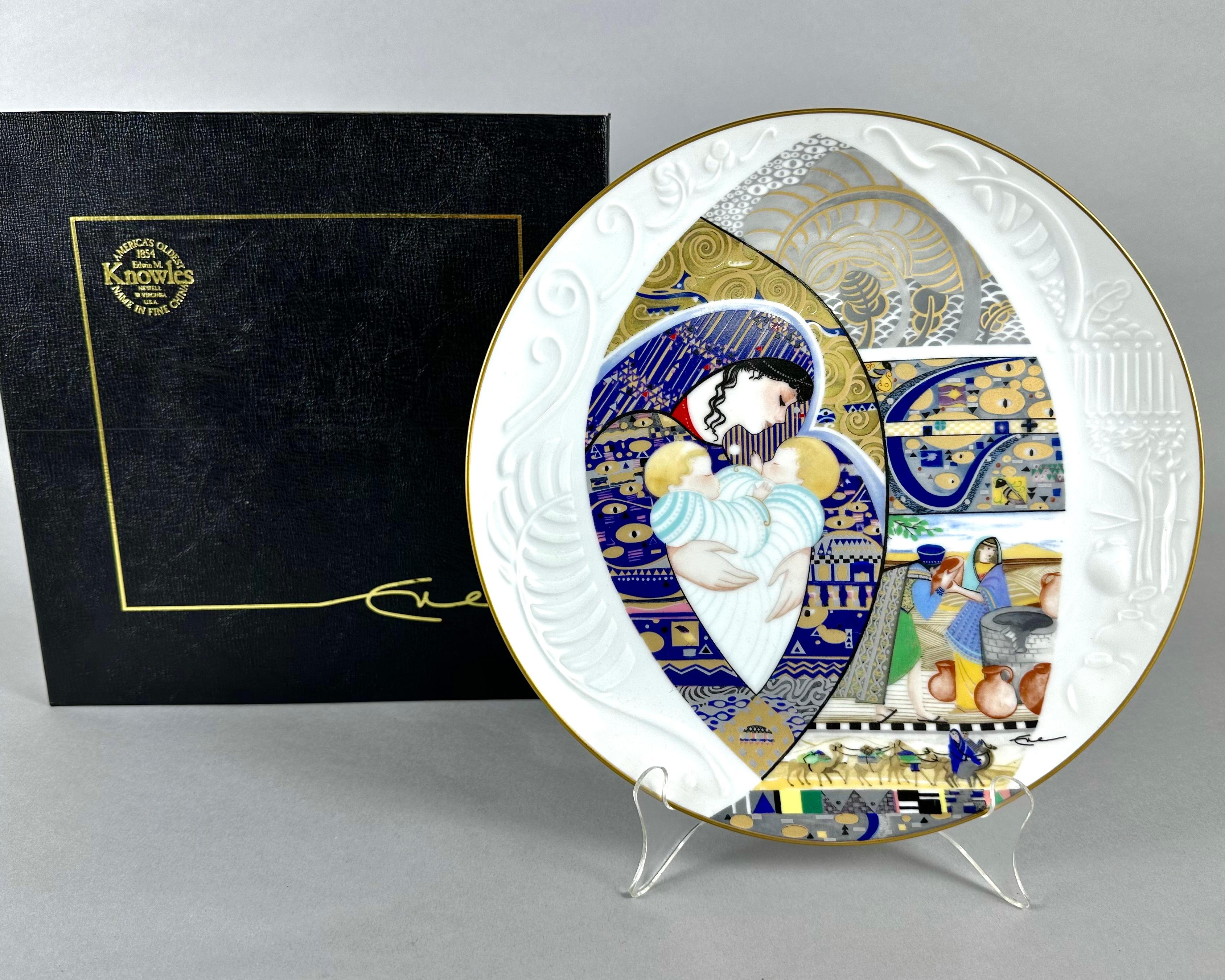 Late 20th Century Collection Of Knowles Collector Fine China Plates By Eve Licea Biblical Mothers For Sale