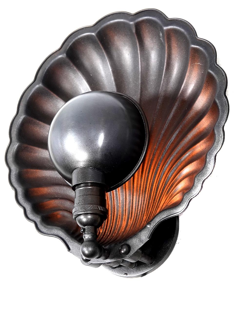 Contemporary Collection of Large 12 Inch Scallop Shell Sconces For Sale