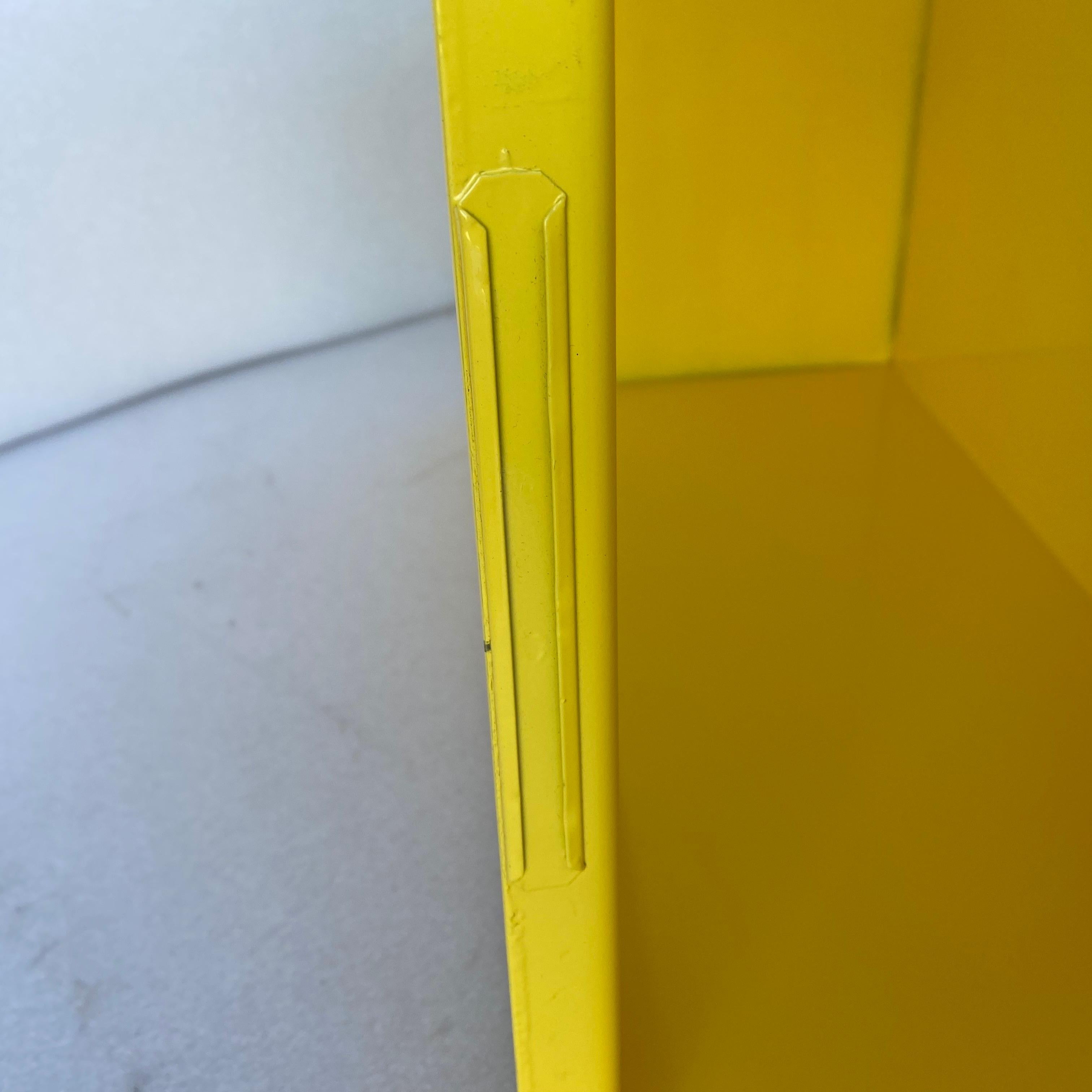 Collection Of Large Industrial Powder-Coated Sunshine Yellow Metal Bin Boxes For Sale 7