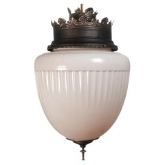 Colección de colgantes grandes de bellota de cristal de leche