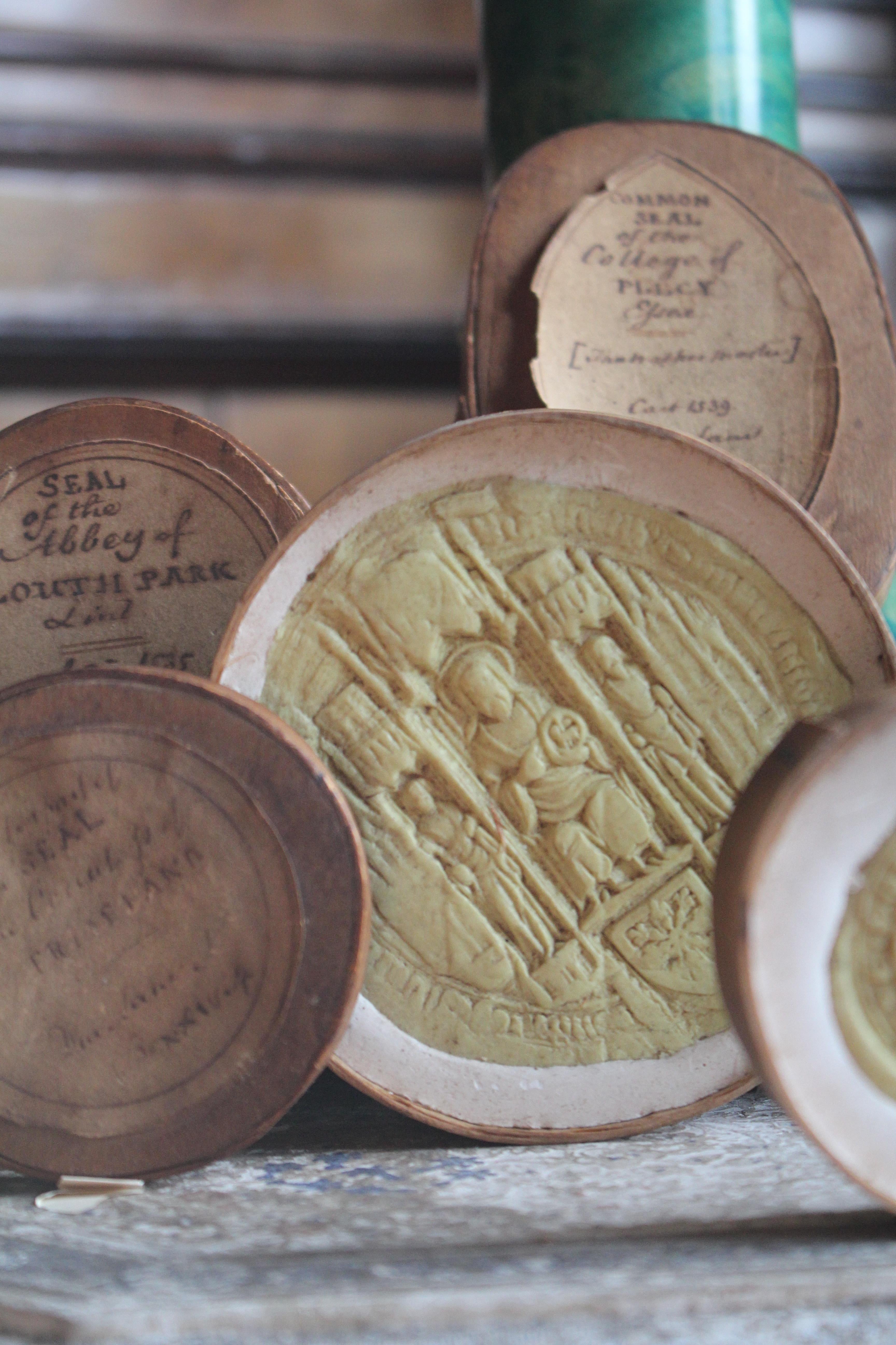Collection of Late 18th Century English Wax & Plaster Abbey & College Seals For Sale 7