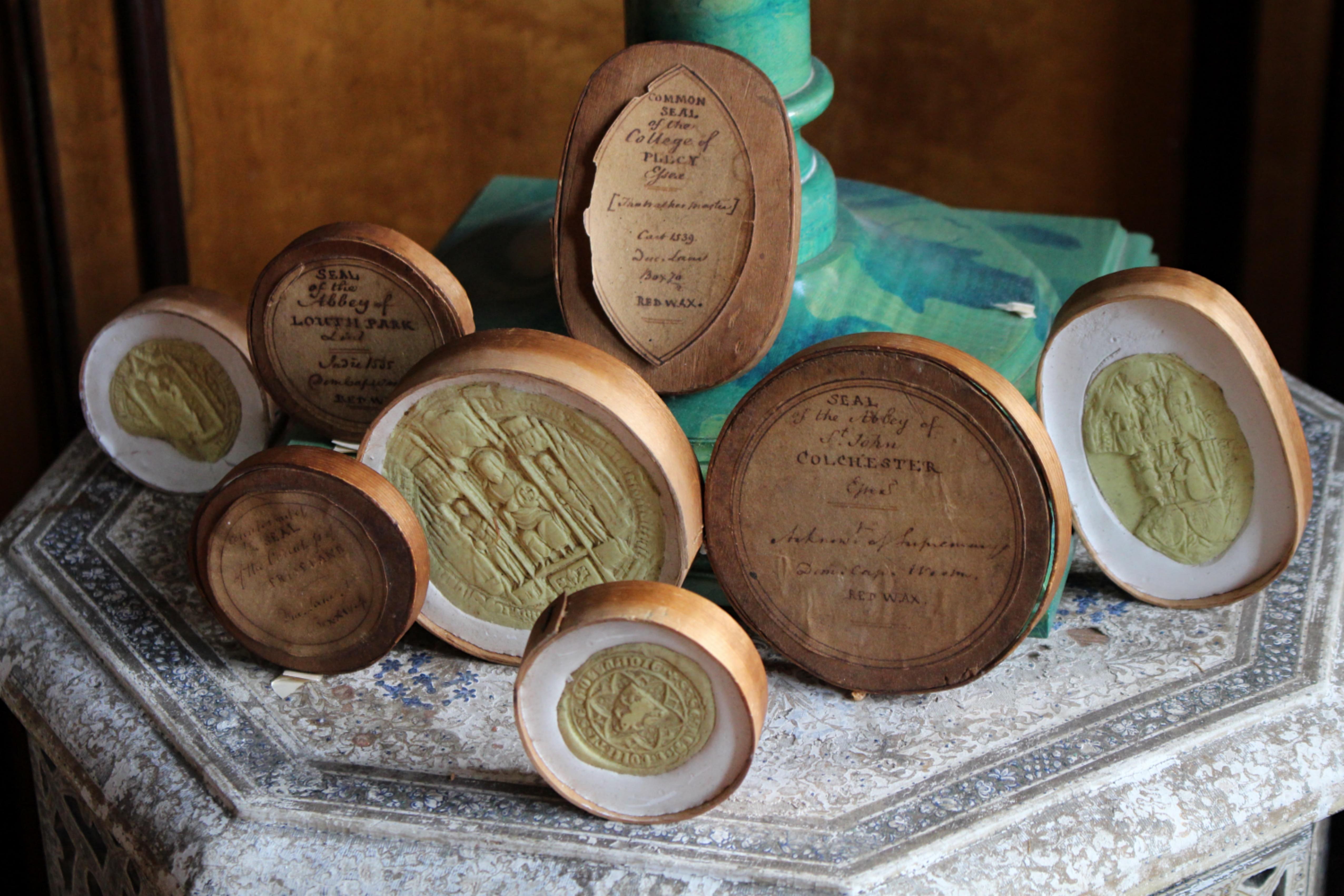 Collection of Late 18th Century English Wax & Plaster Abbey & College Seals For Sale 5