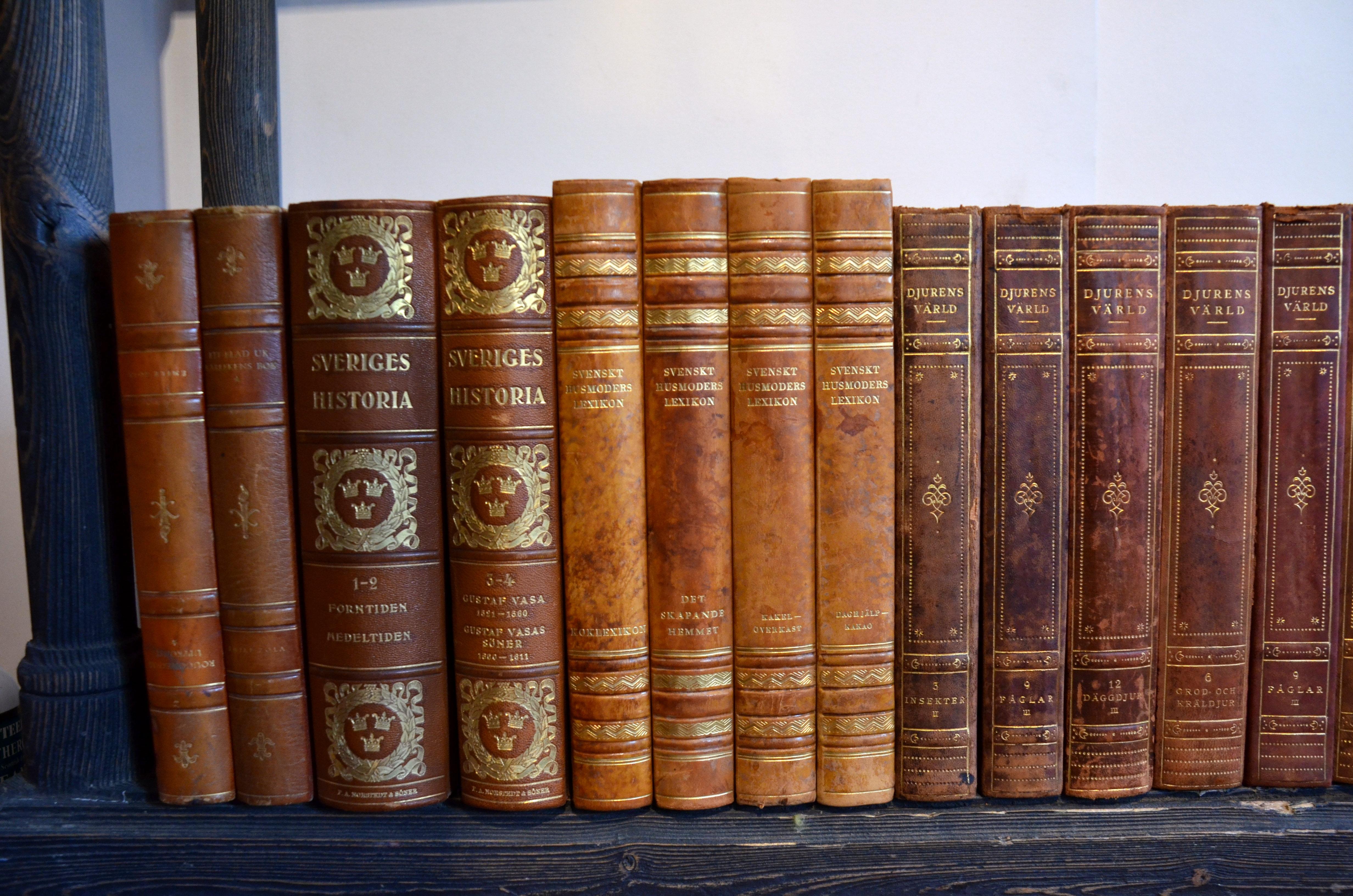 Swedish Collection of Leather Bound Books, Series 201