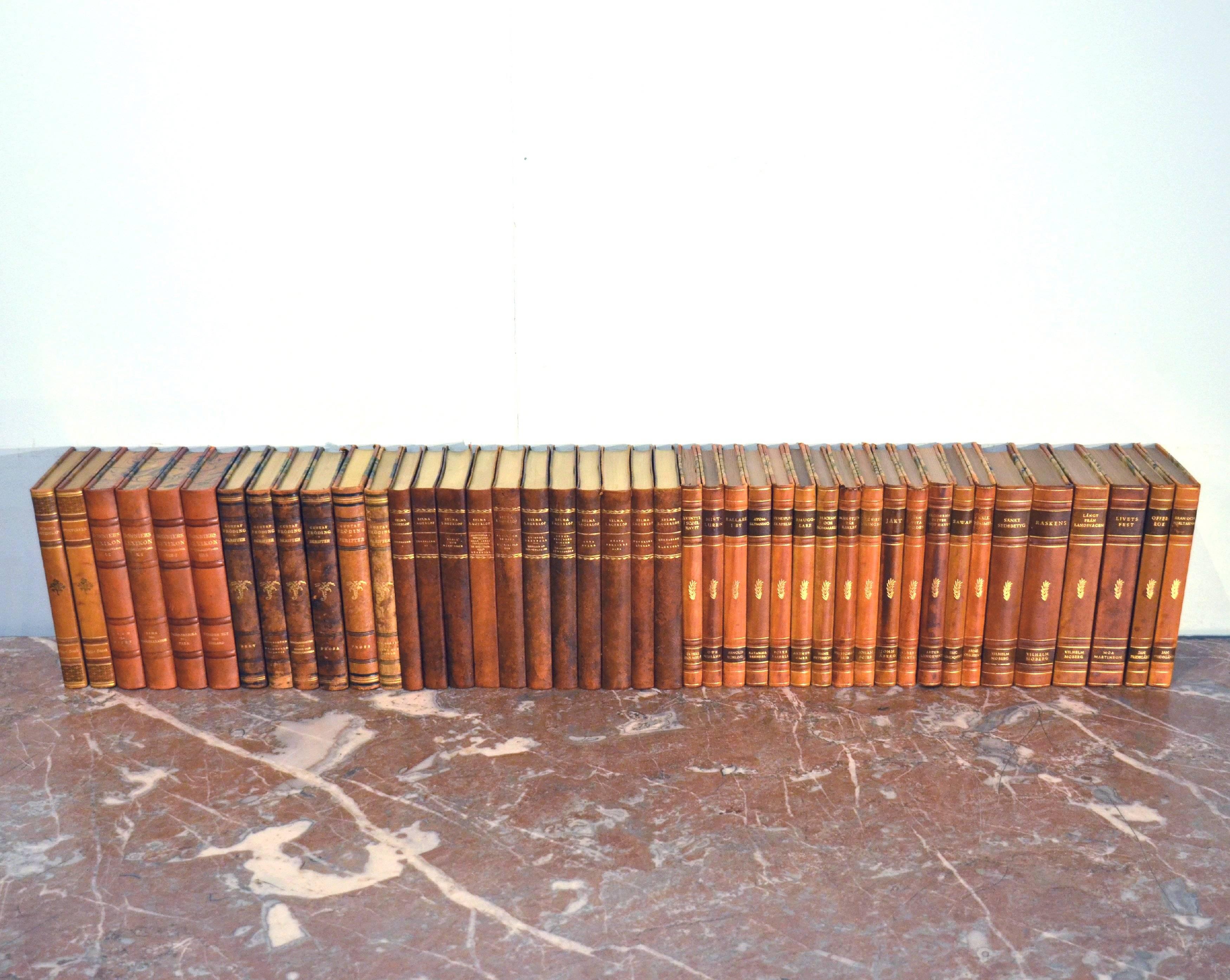 Collection of Leather Bound Books, Series 110 1