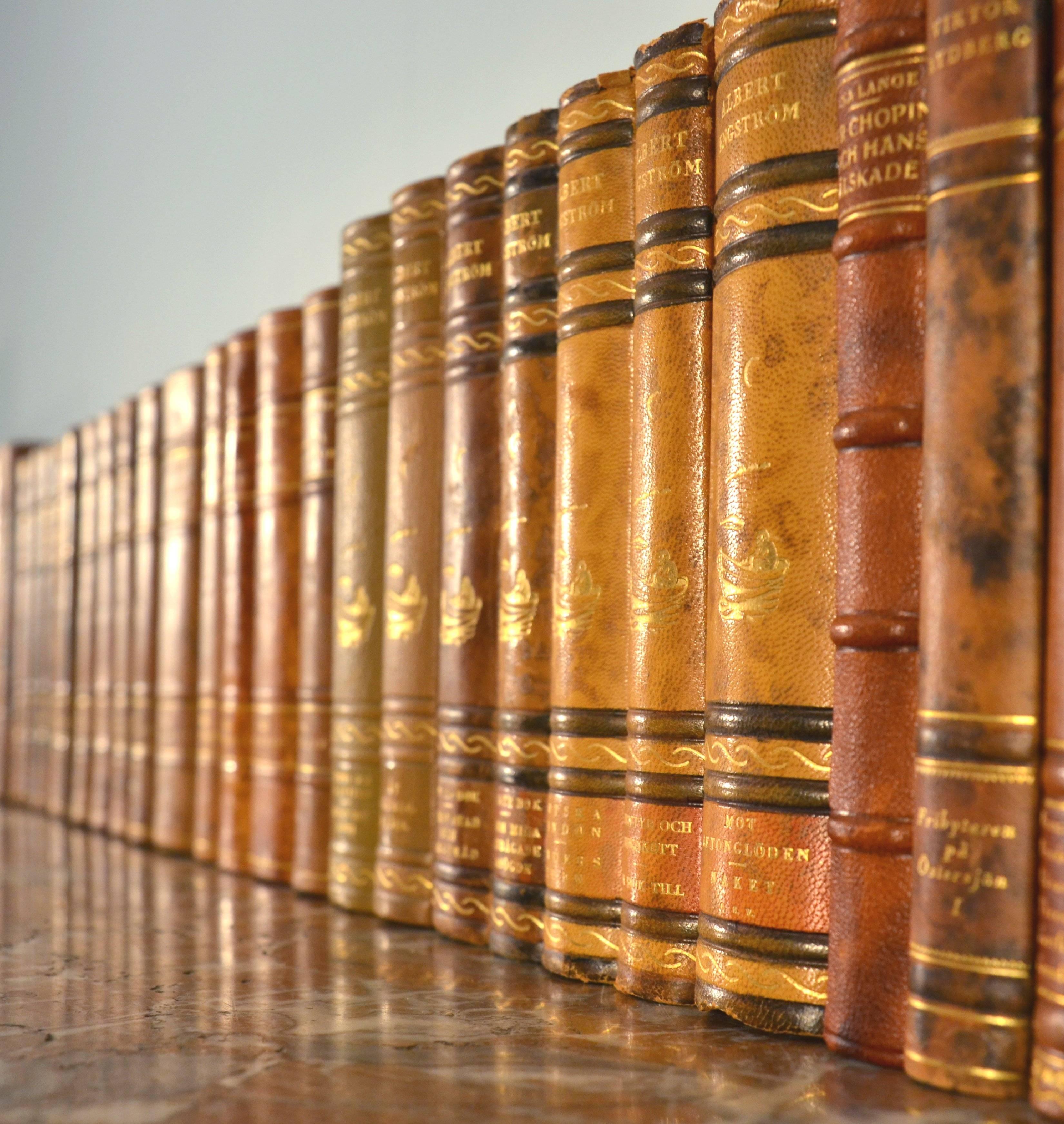 Embossed Collection of Leather Bound Books, Series 114