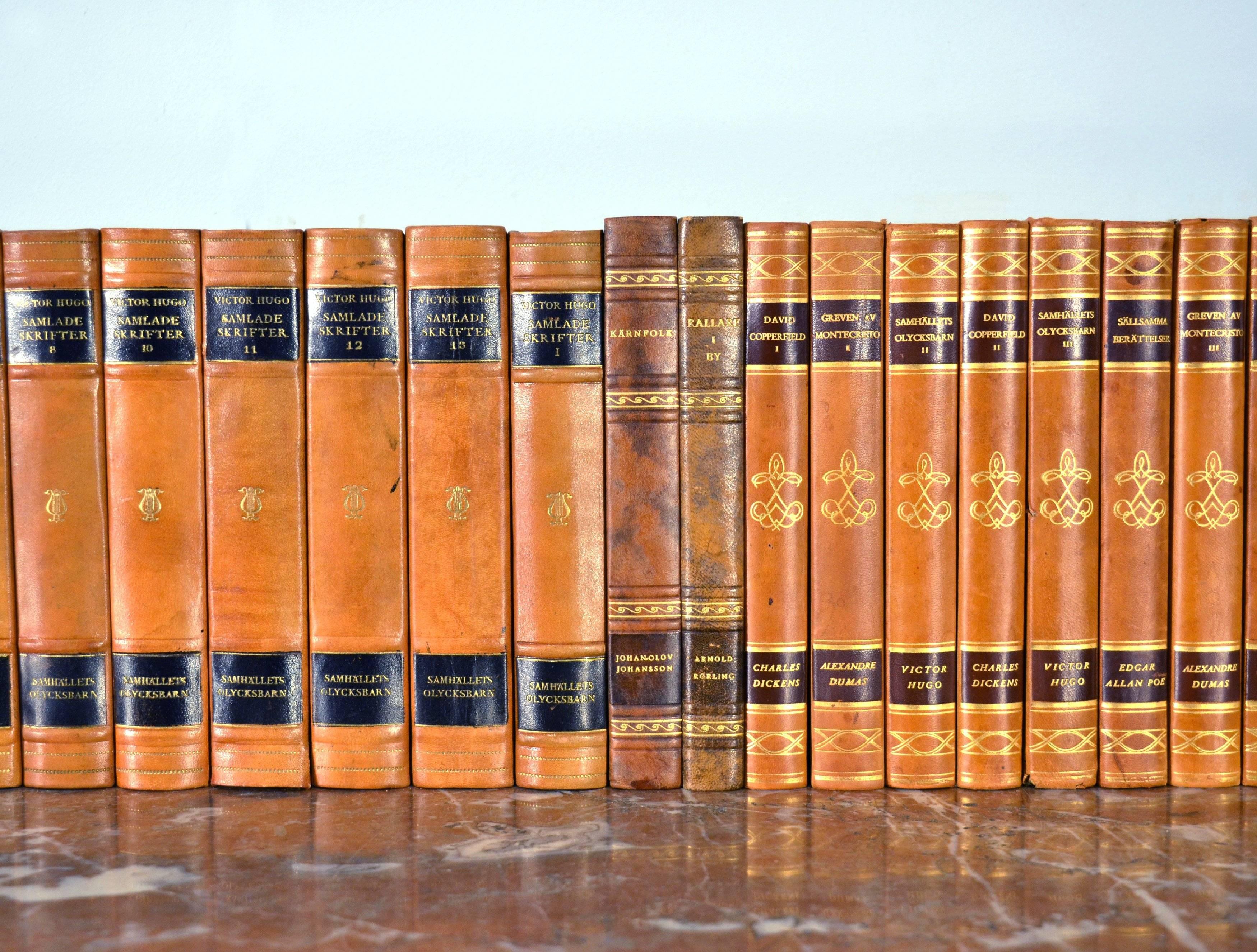 20th Century Collection of Leather Bound Books, Series 115