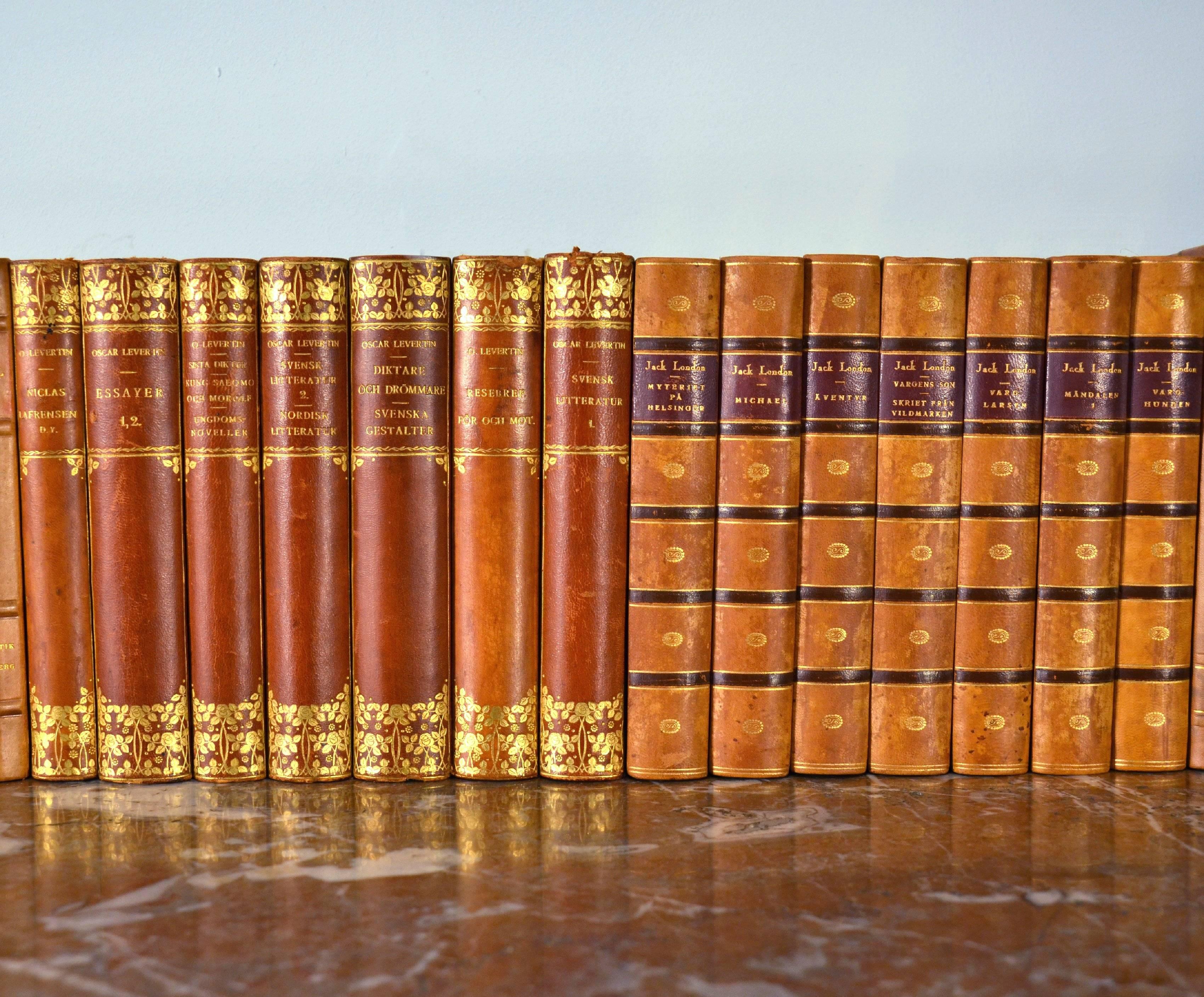 20th Century Collection of Leather Bound Books, Series 117