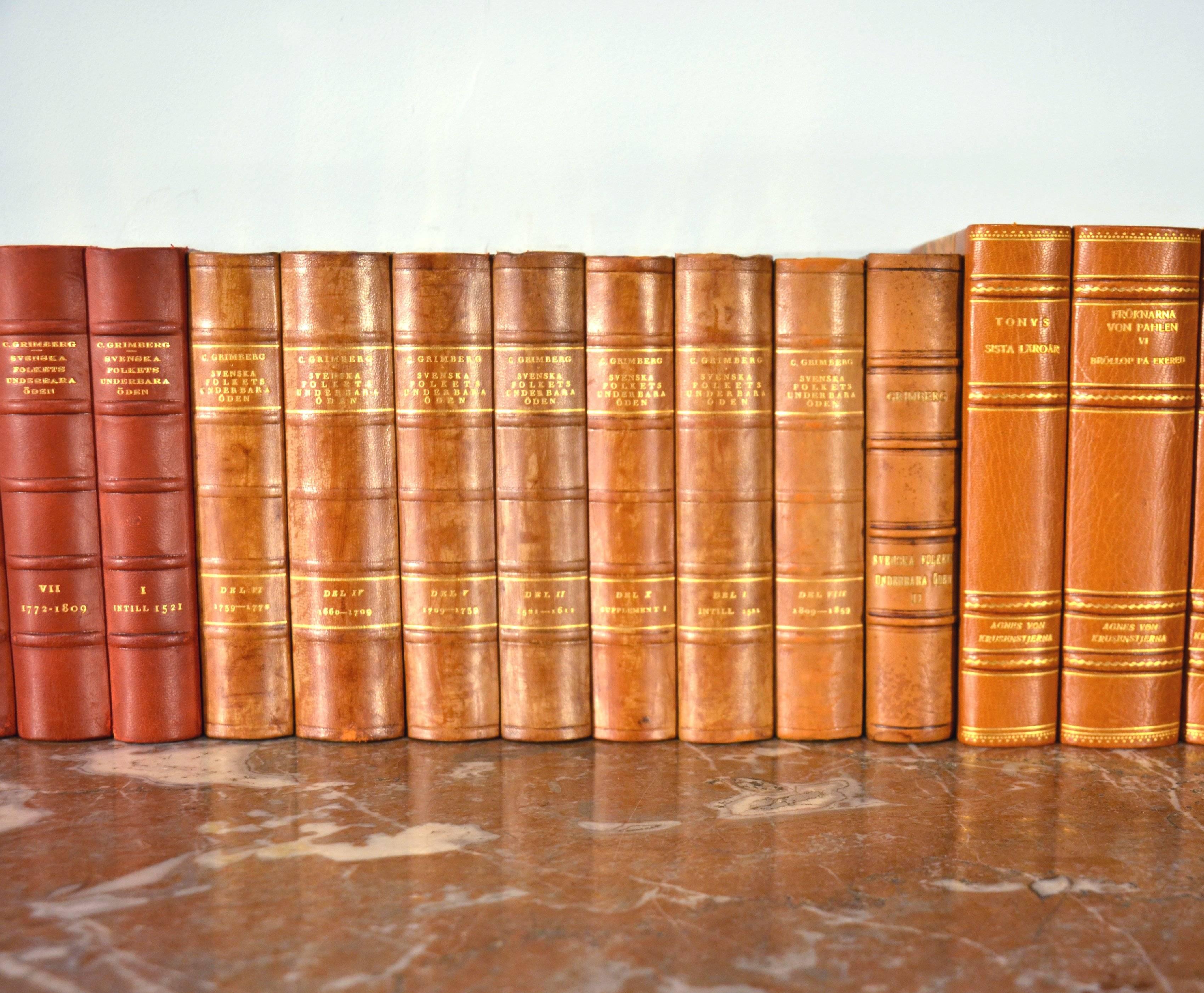 Collection of Leather Bound Books, Series 118 In Good Condition In London, GB