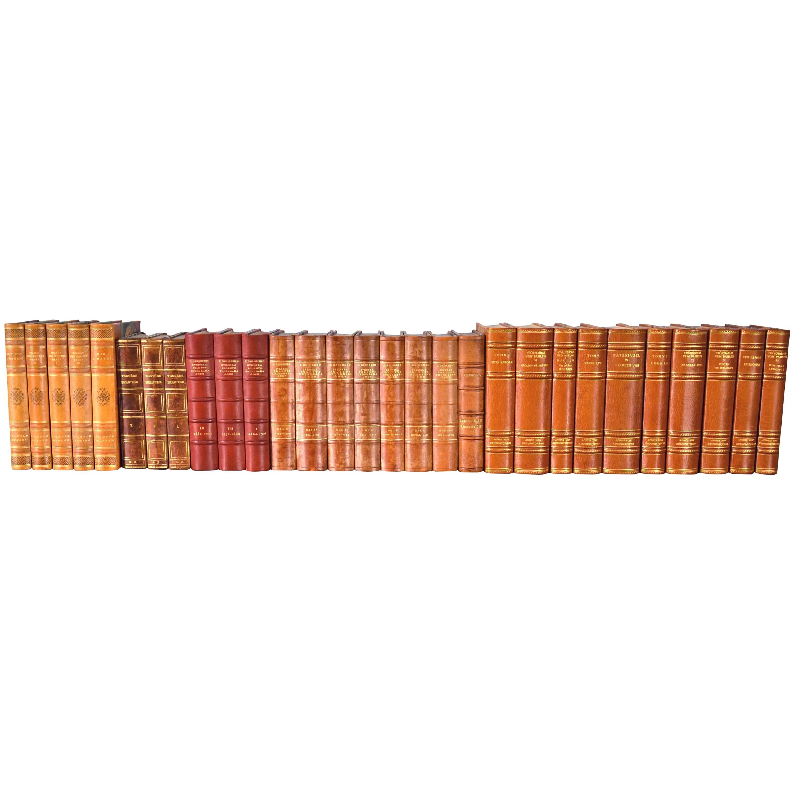 Collection of Leather Bound Books, Series 118