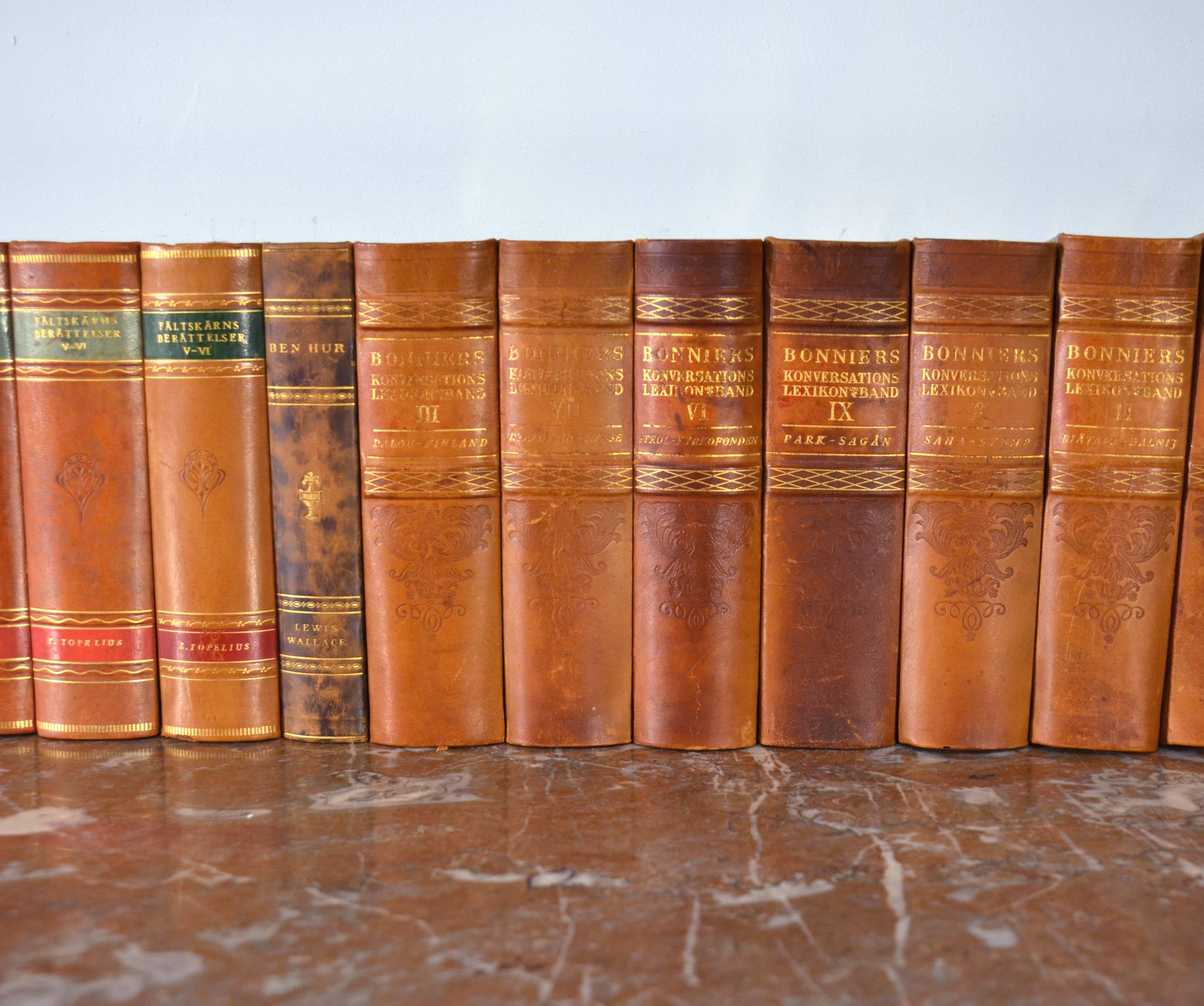 Embossed Collection of Leather Bound Books, Series 119