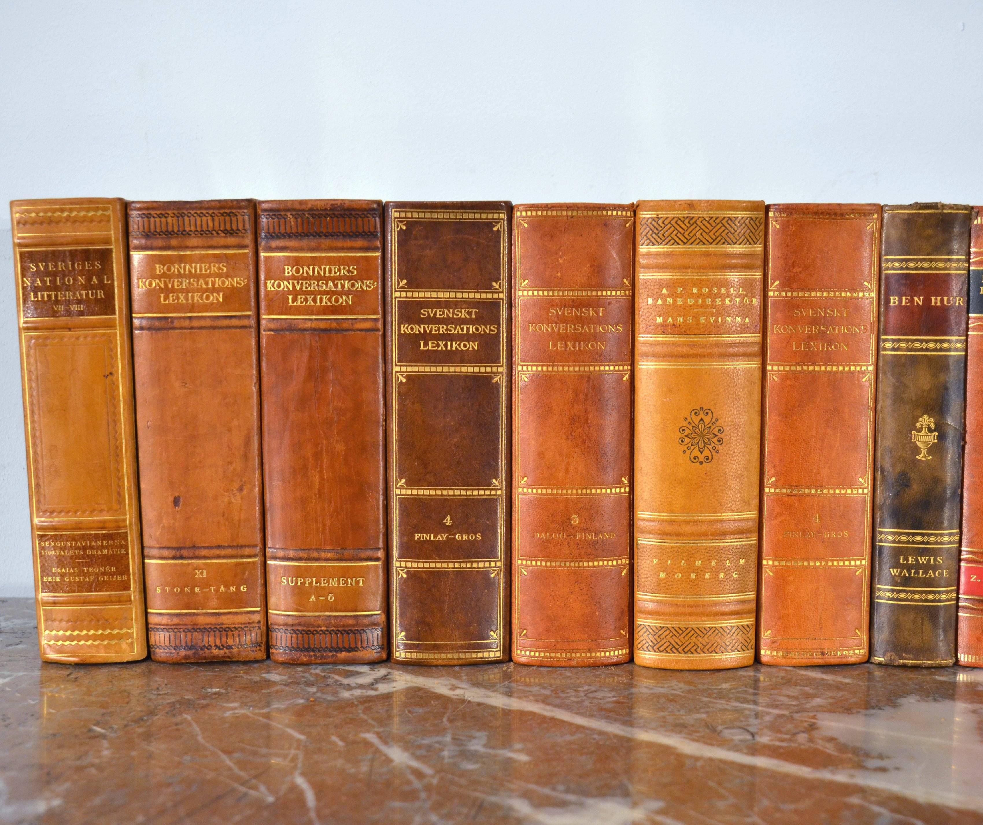 20th Century Collection of Leather Bound Books, Series 119