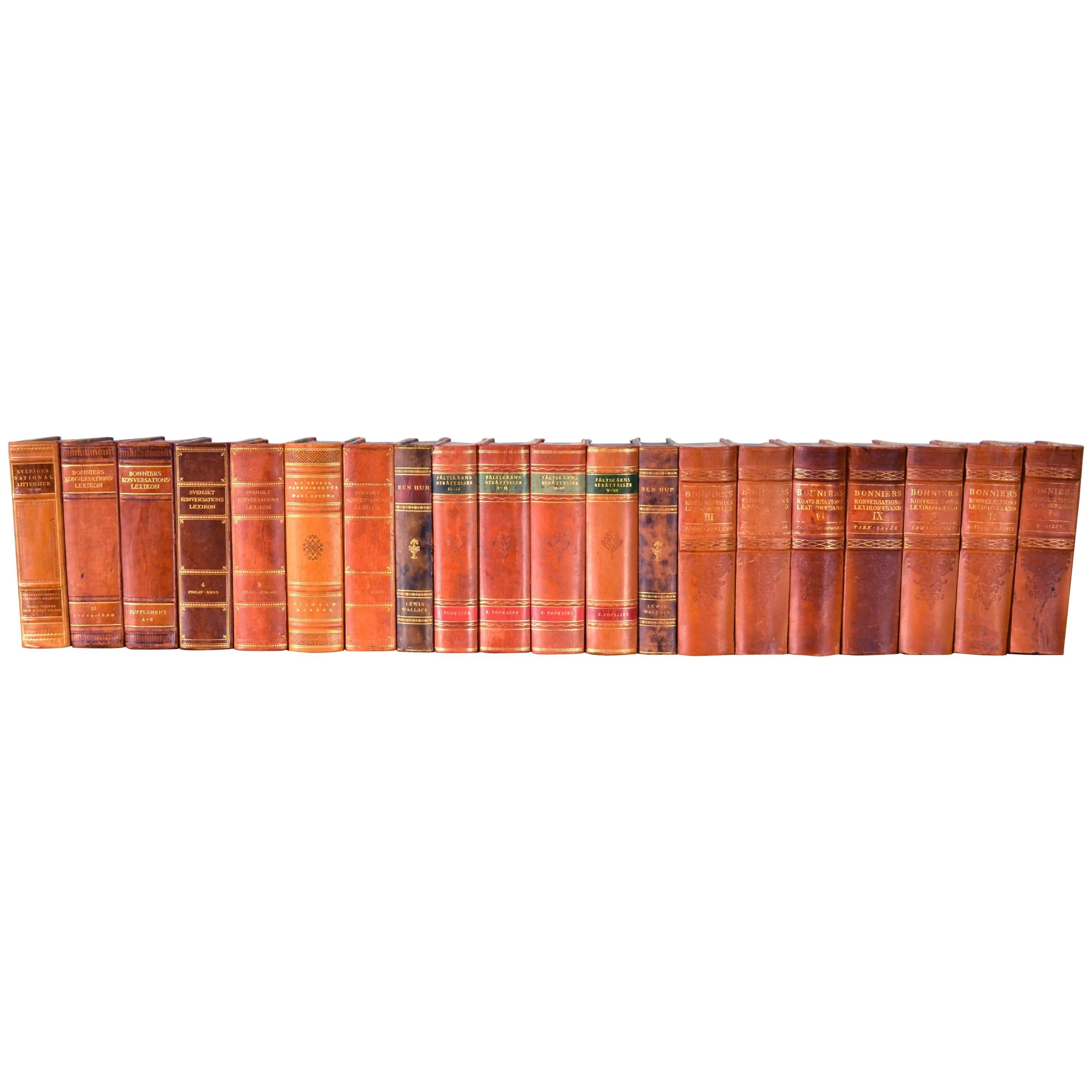Collection of Leather Bound Books, Series 119